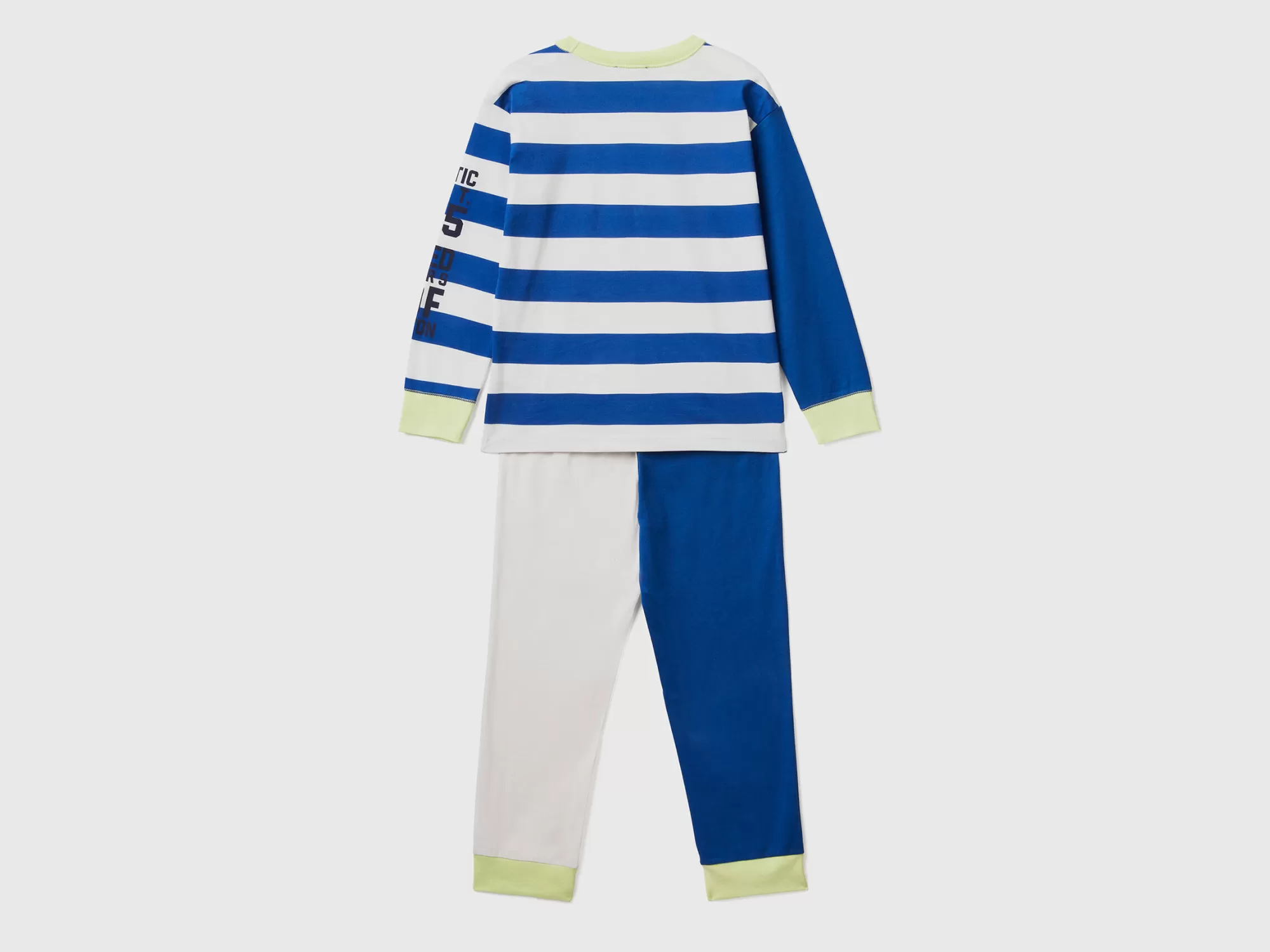 Benetton Pijama Largo De 100 % Algodón-Niños Ropa Interior Y Pijamas