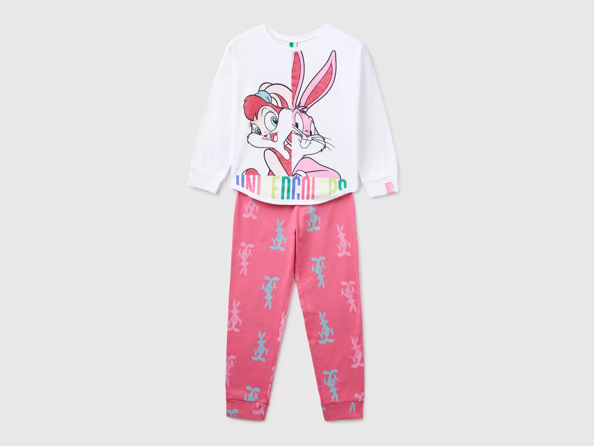 Benetton Pijama Largo De Bugs Bunny Y Lola-Niños Ropa Interior Y Pijamas