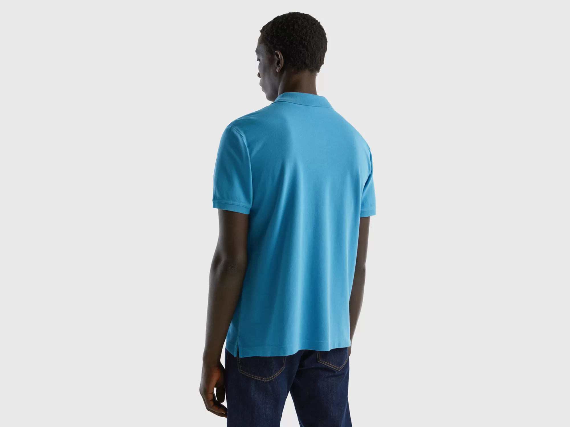 Benetton Polo Azul Regular Fit-Hombre Polos