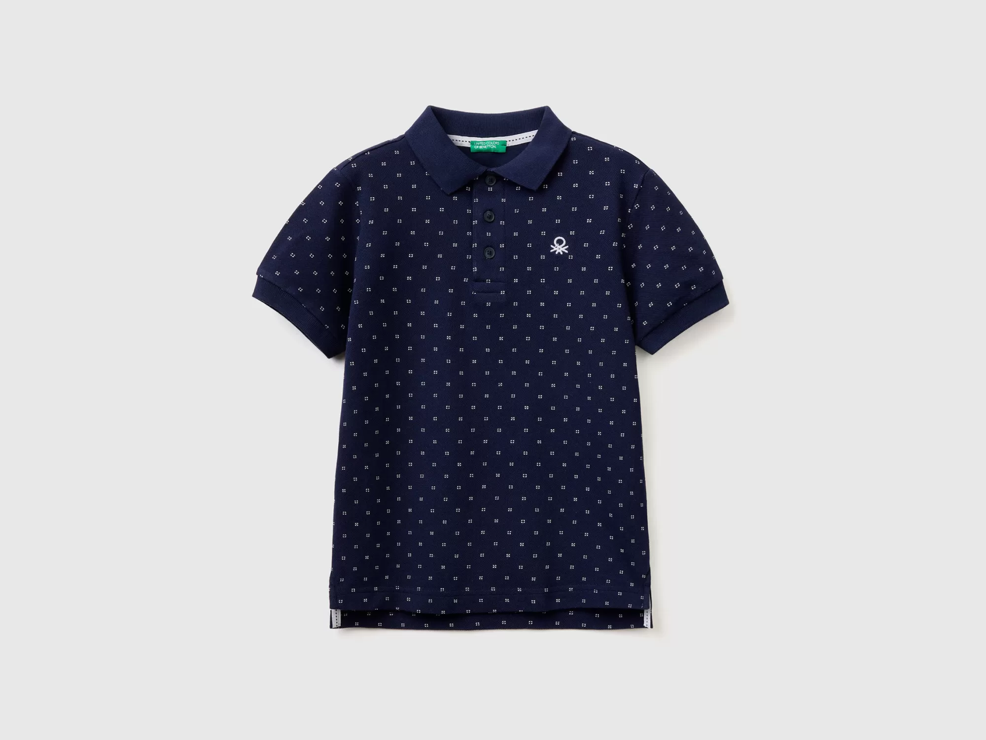 Benetton Polo Con Microestampado Slim Fit-Niños Polos