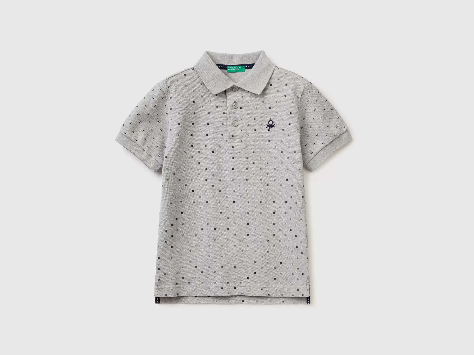 Benetton Polo Con Microestampado Slim Fit-Niños Polos