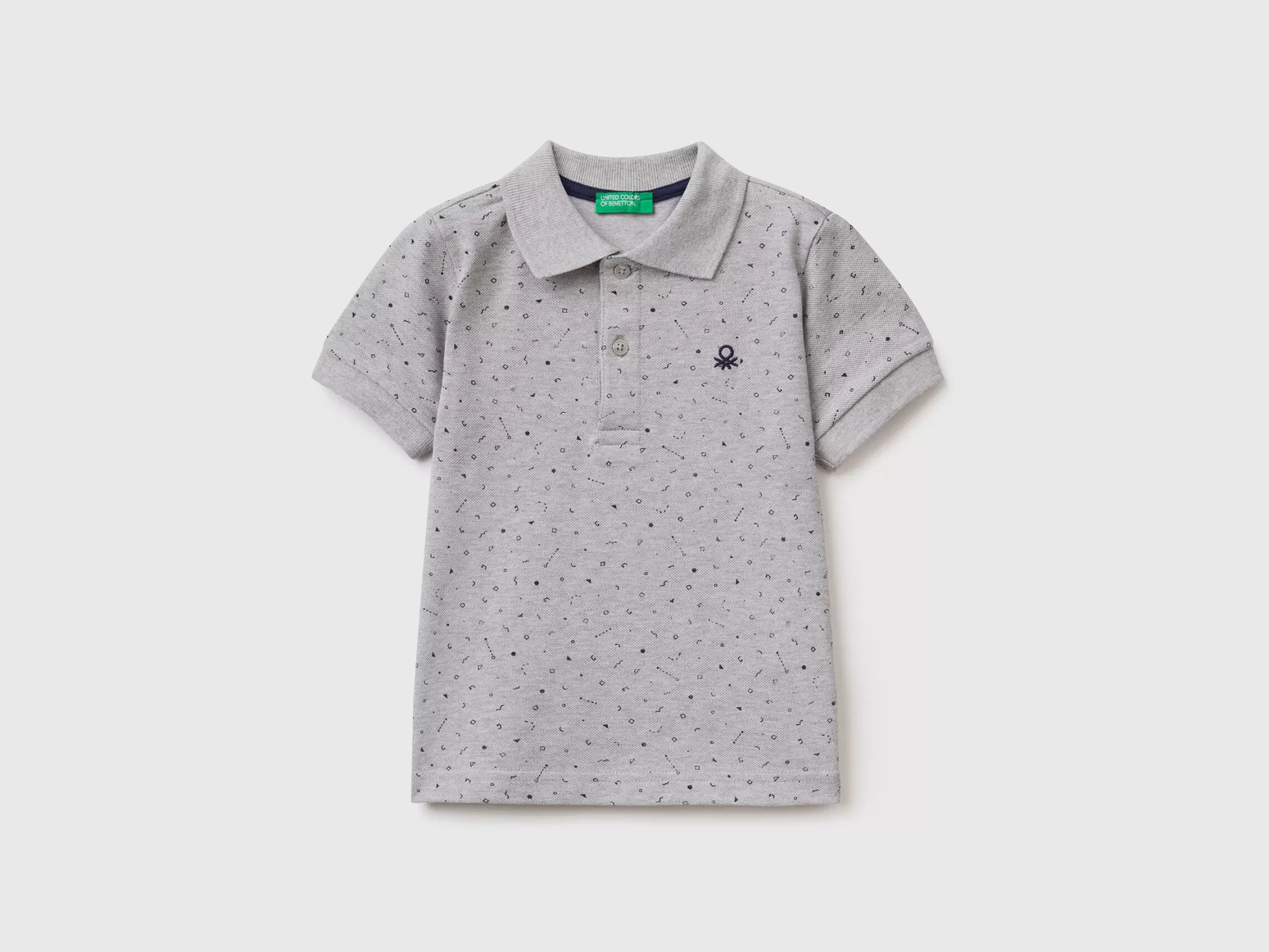 Benetton Polo Con Microestampado Slim Fit-Niños Polos