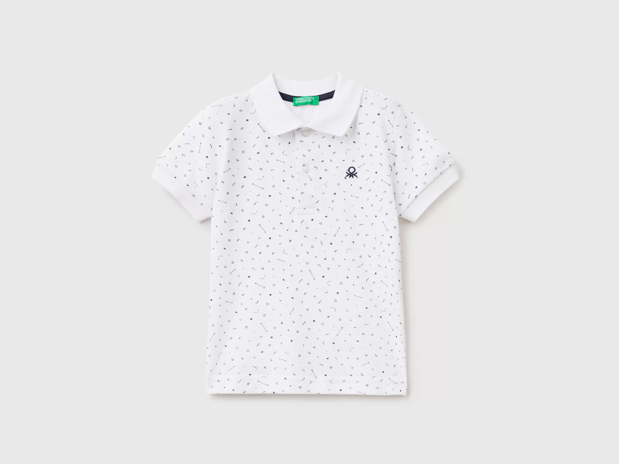 Benetton Polo Con Microestampado Slim Fit-Niños Polos