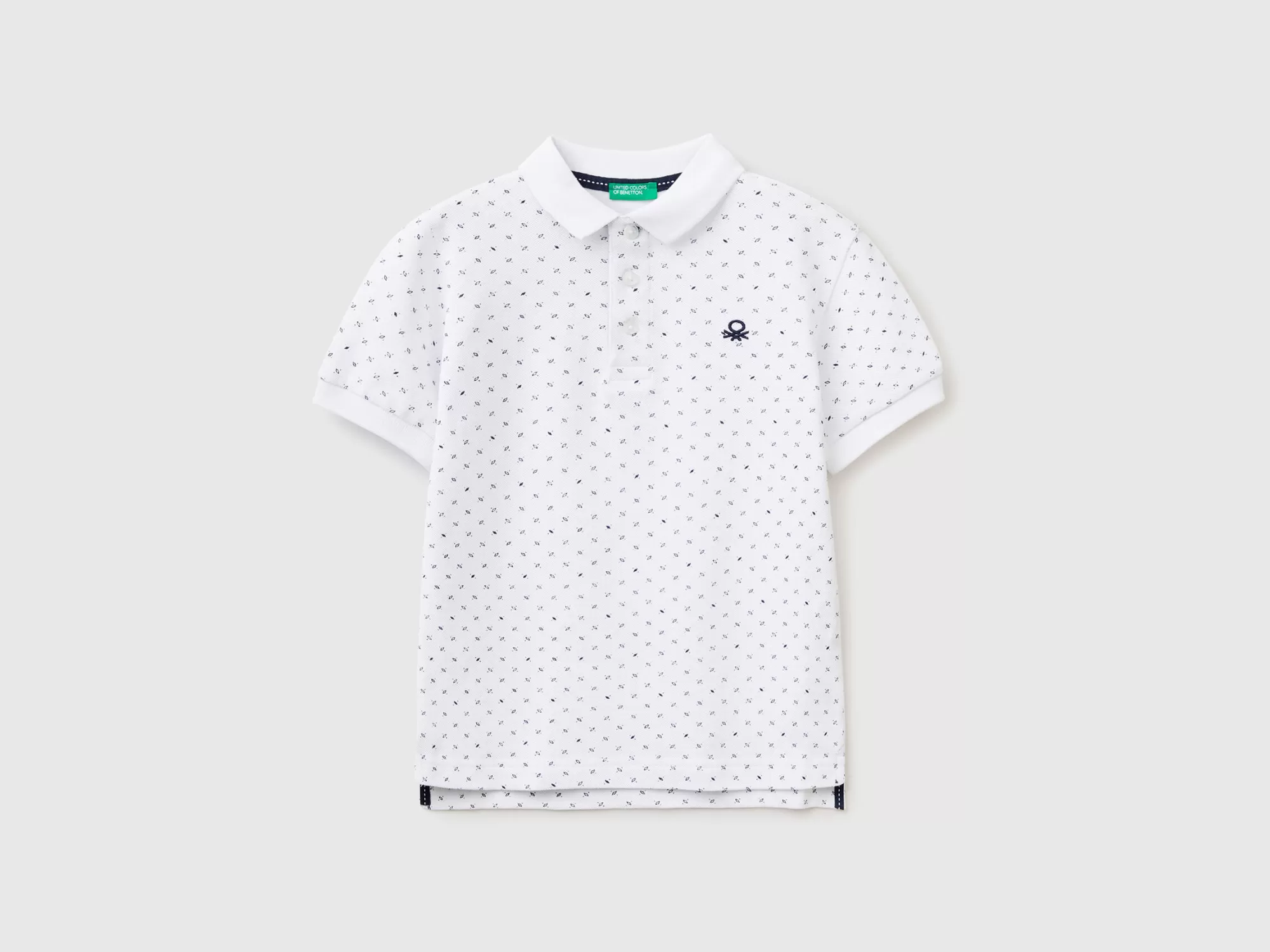 Benetton Polo Con Microestampado Slim Fit-Niños Polos