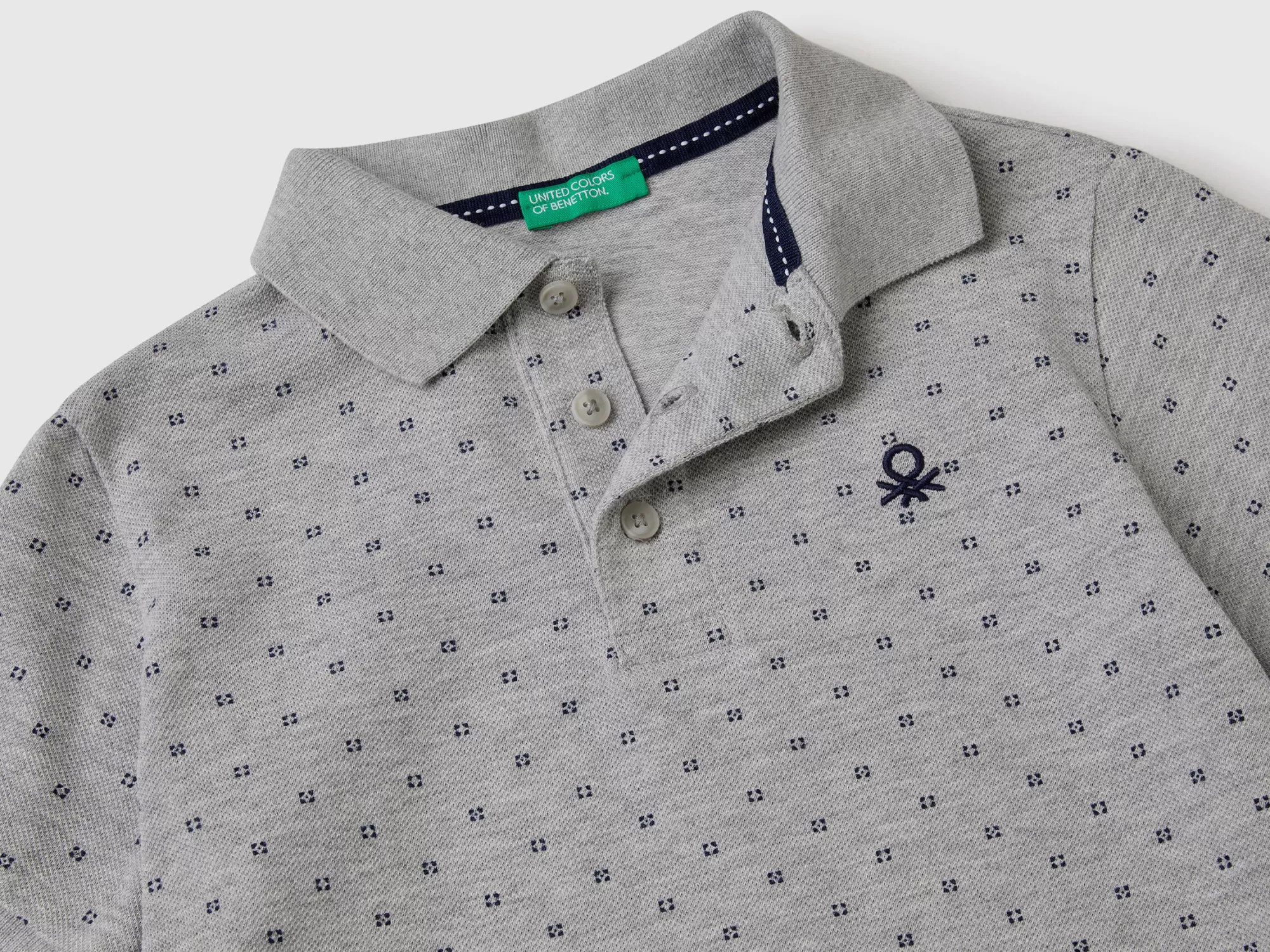 Benetton Polo Con Microestampado Slim Fit-Niños Polos