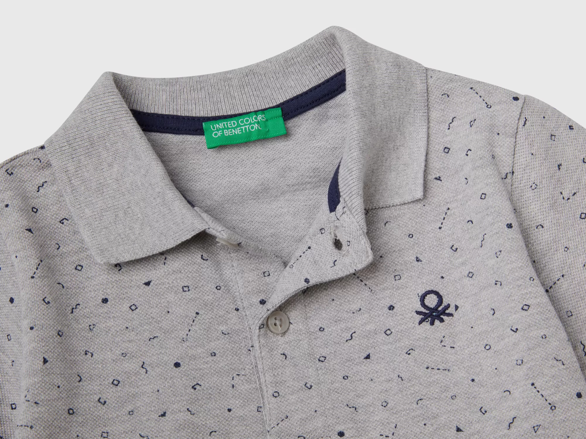 Benetton Polo Con Microestampado Slim Fit-Niños Polos