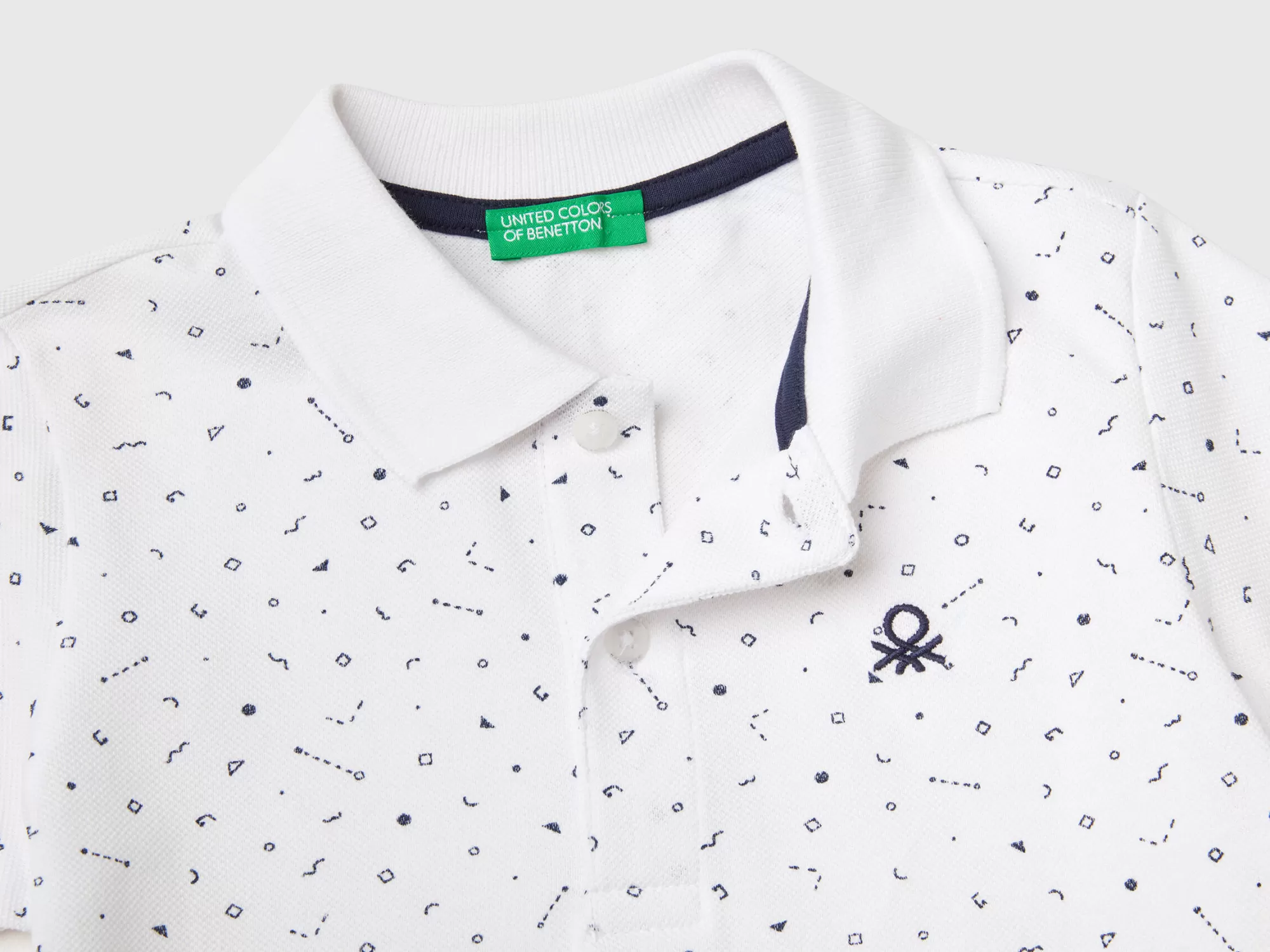 Benetton Polo Con Microestampado Slim Fit-Niños Polos