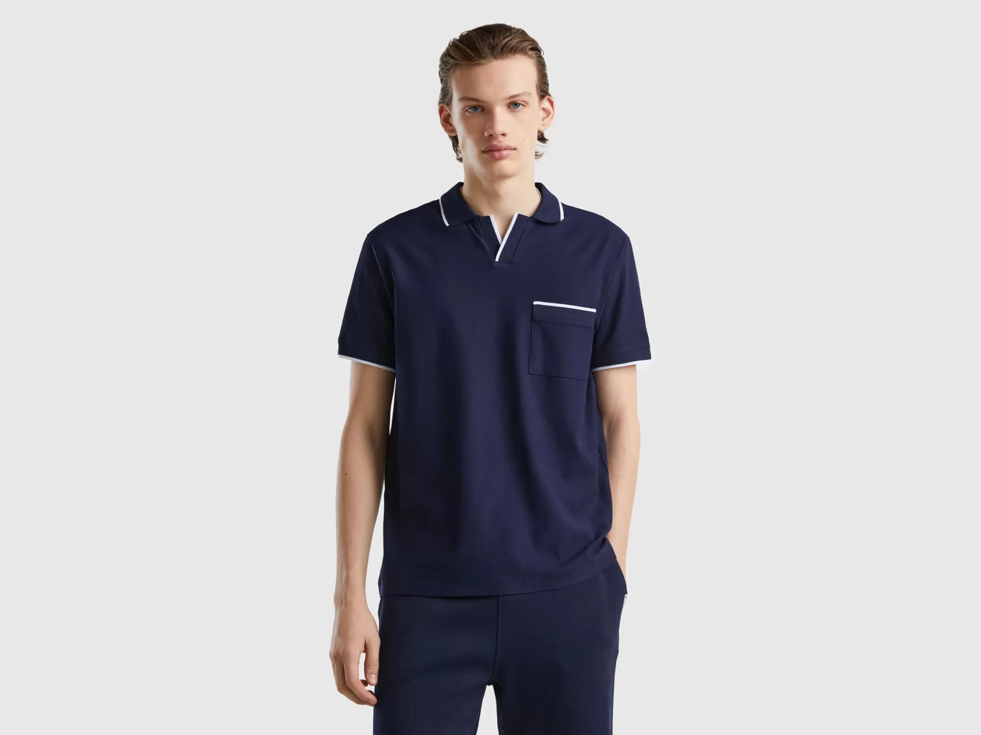 Benetton Polo De 100 % Algodón-Hombre Polos