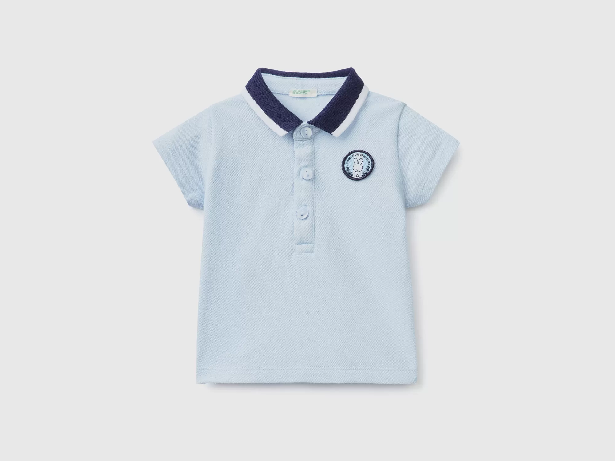 Benetton Polo De Manga Corta Con Parche-Niños Camisas Y Polos