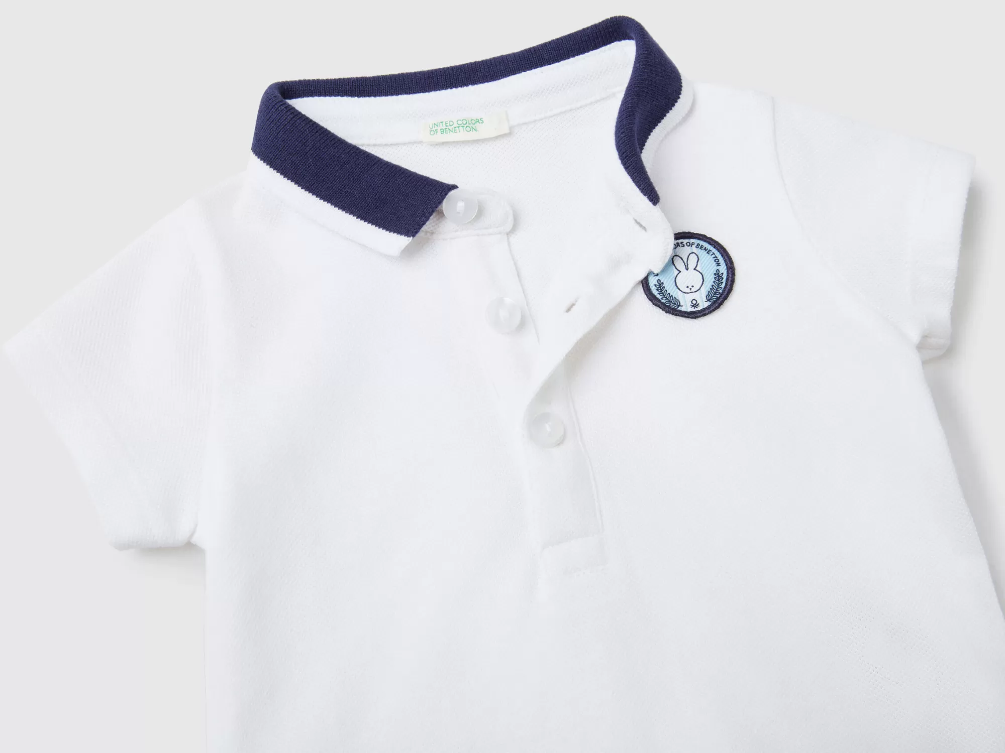 Benetton Polo De Manga Corta Con Parche-Niños Camisas Y Polos