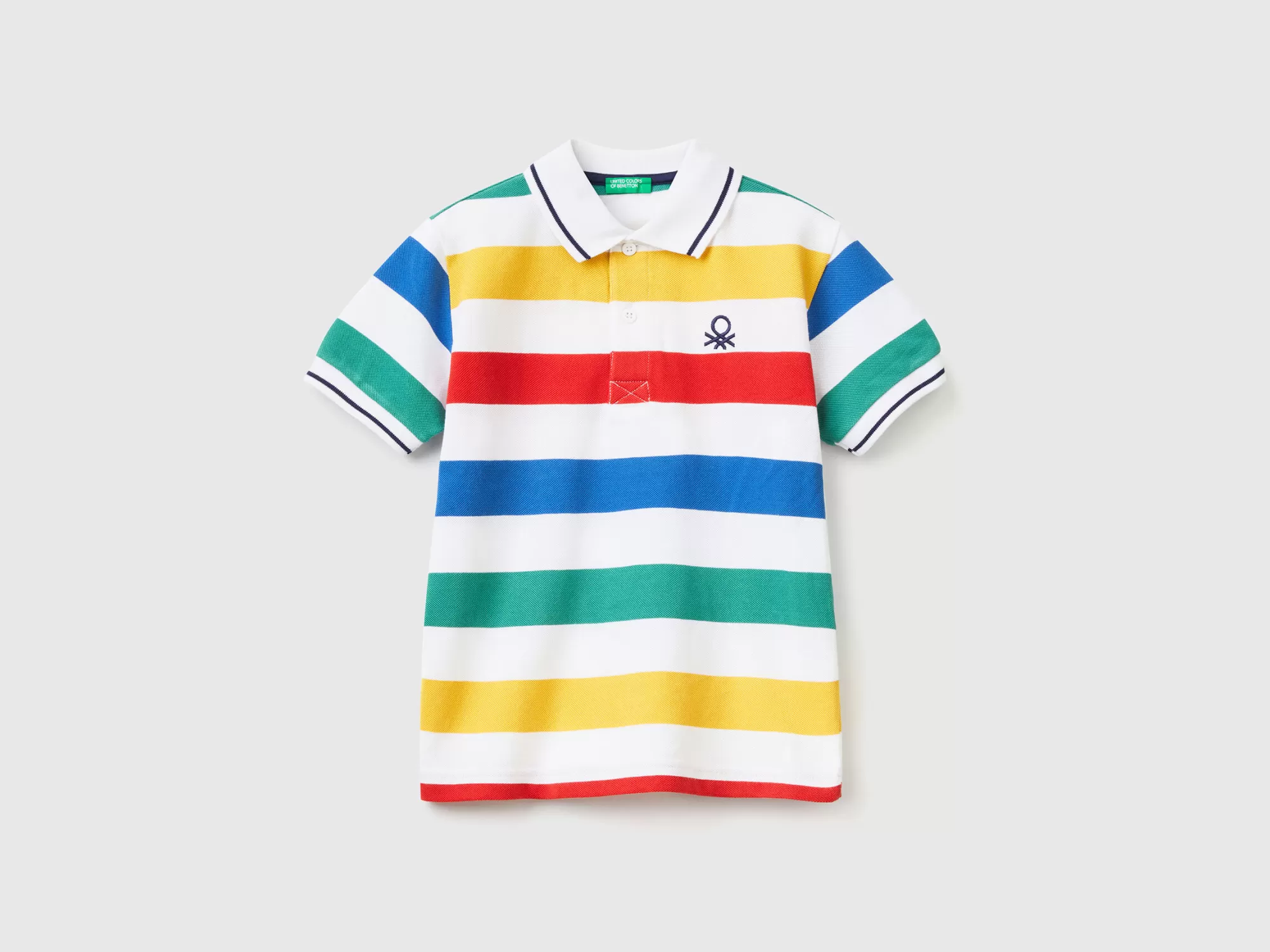 Benetton Polo De Manga Corta De Rayas-Niños Polos