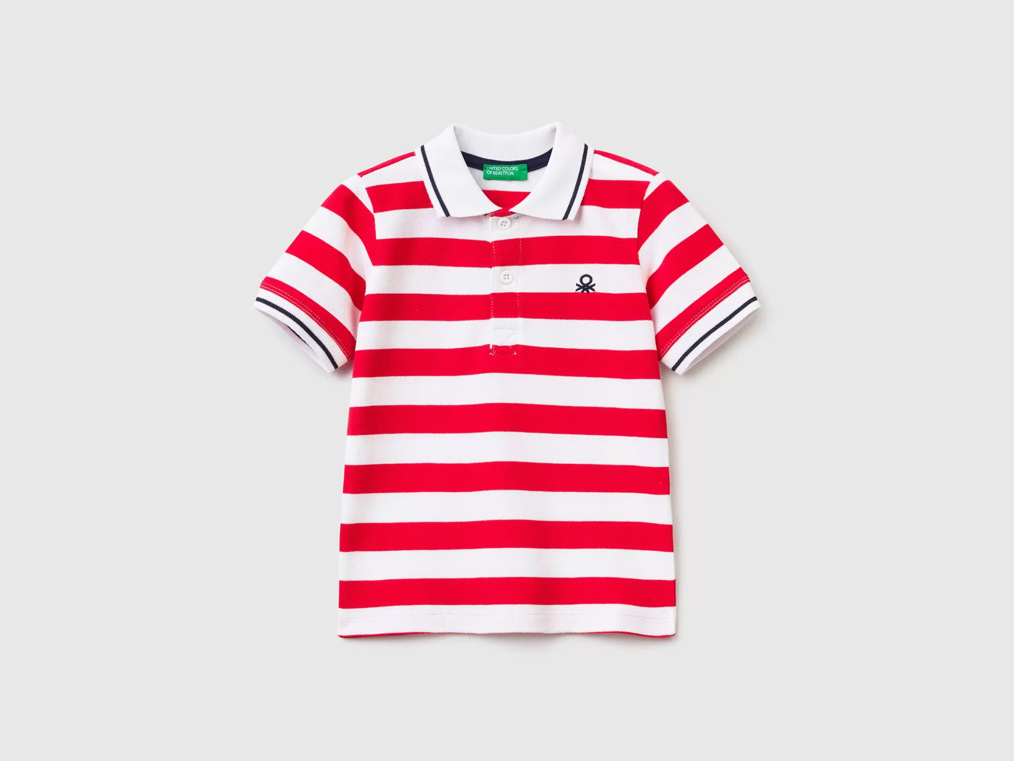 Benetton Polo De Manga Corta De Rayas-Niños Polos