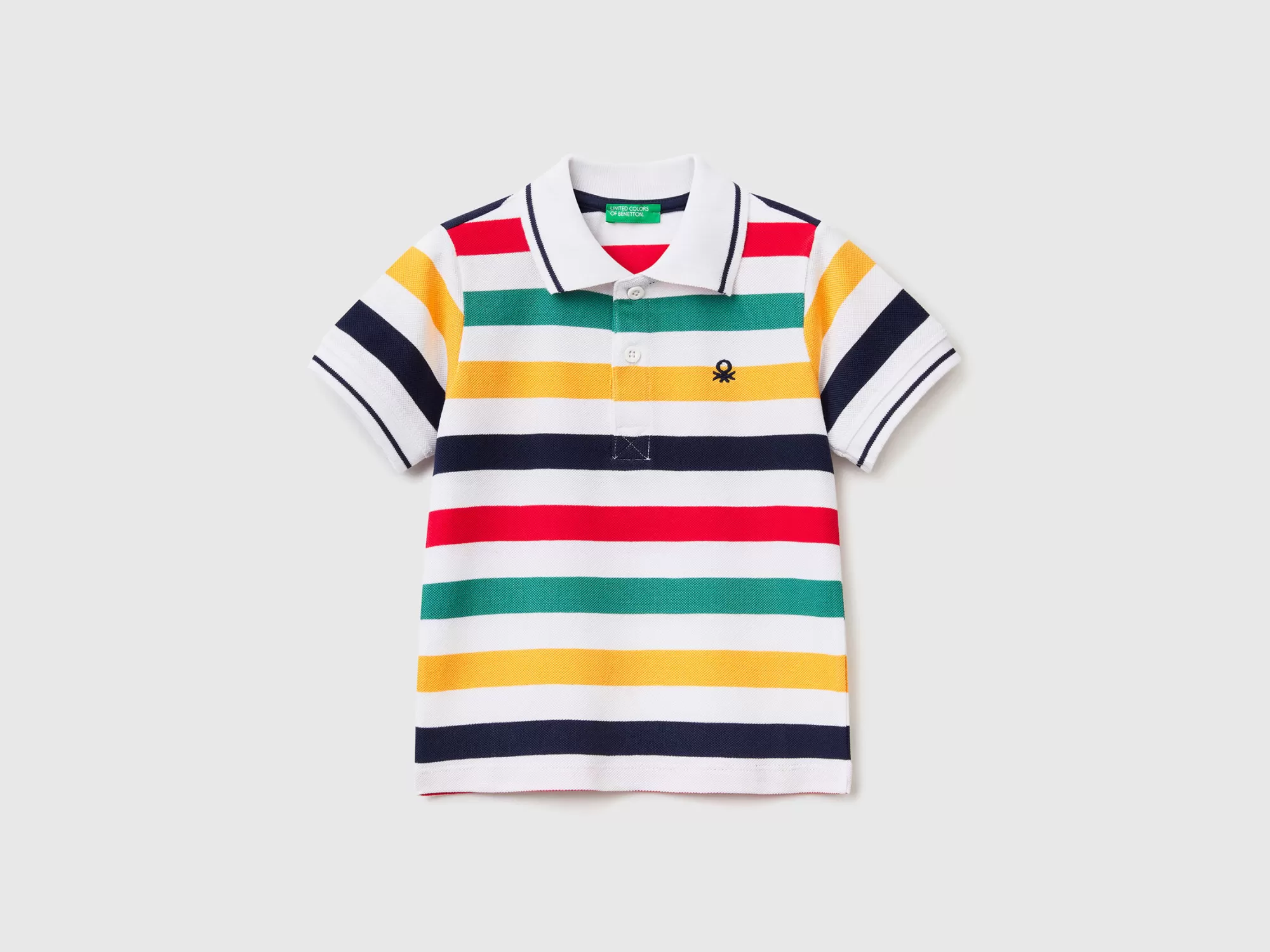 Benetton Polo De Manga Corta De Rayas-Niños Polos