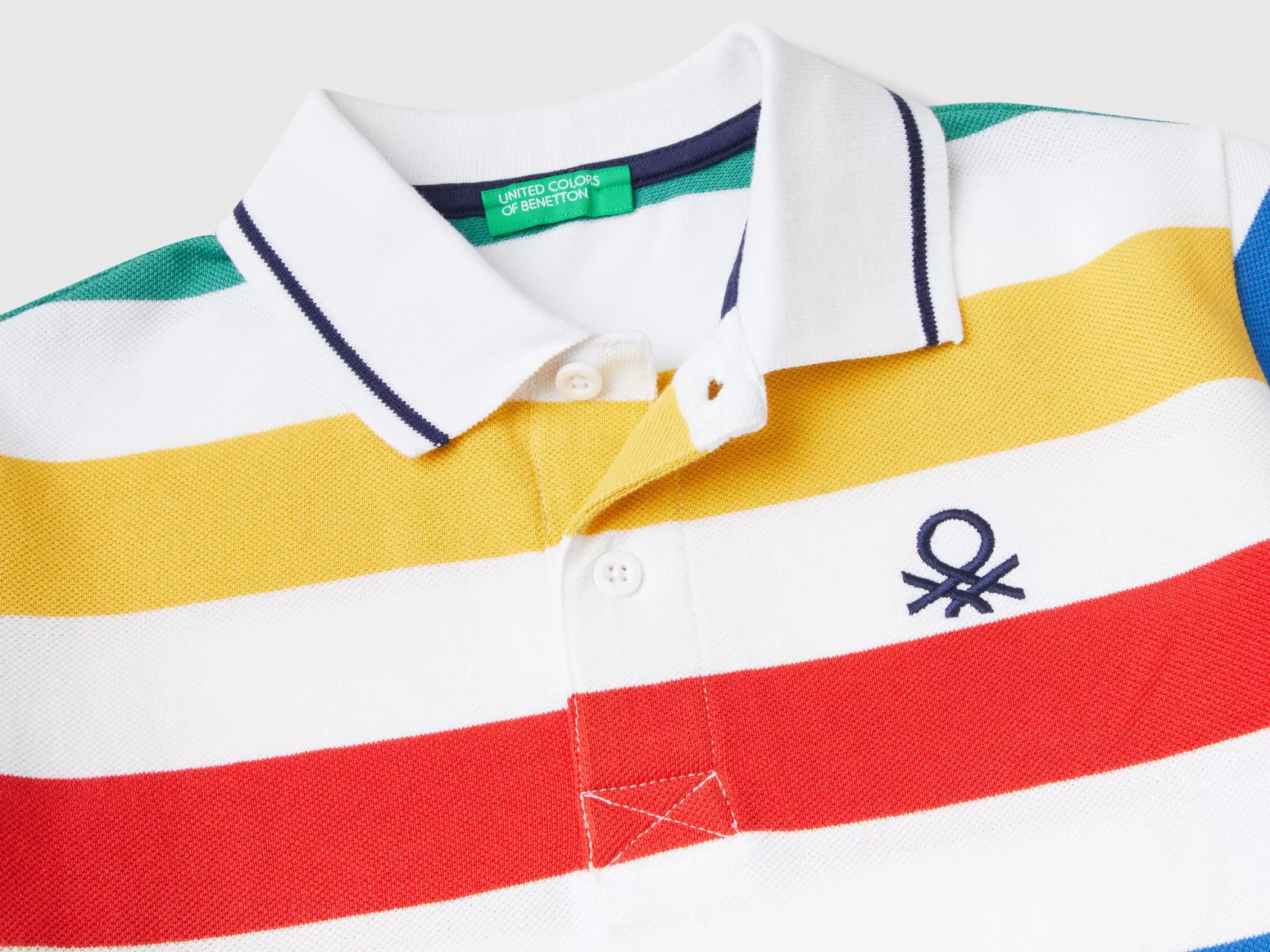 Benetton Polo De Manga Corta De Rayas-Niños Polos