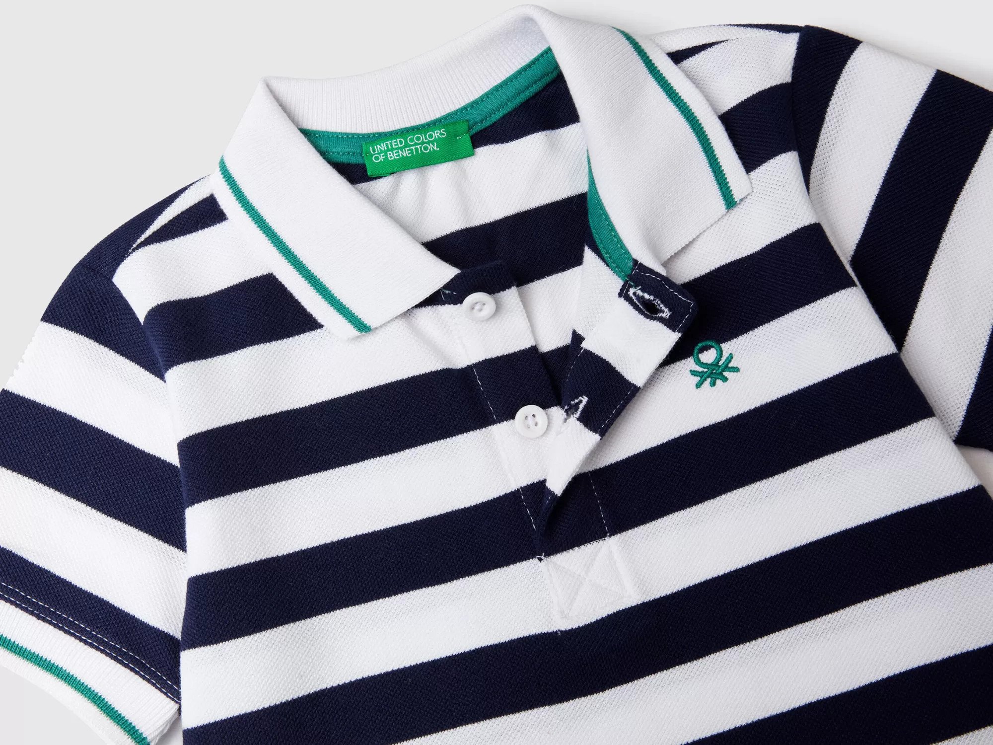 Benetton Polo De Manga Corta De Rayas-Niños Polos