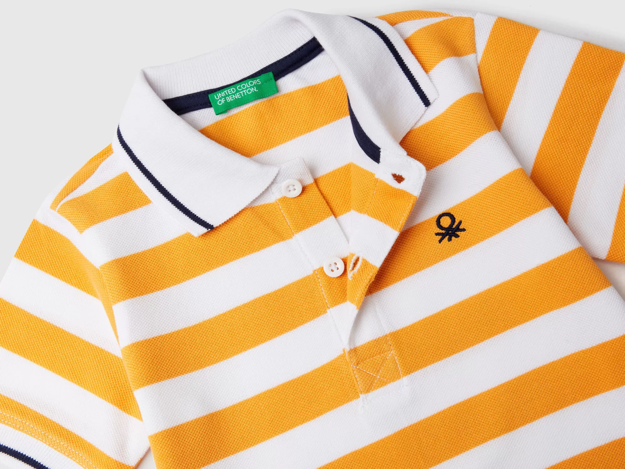 Benetton Polo De Manga Corta De Rayas-Niños Polos