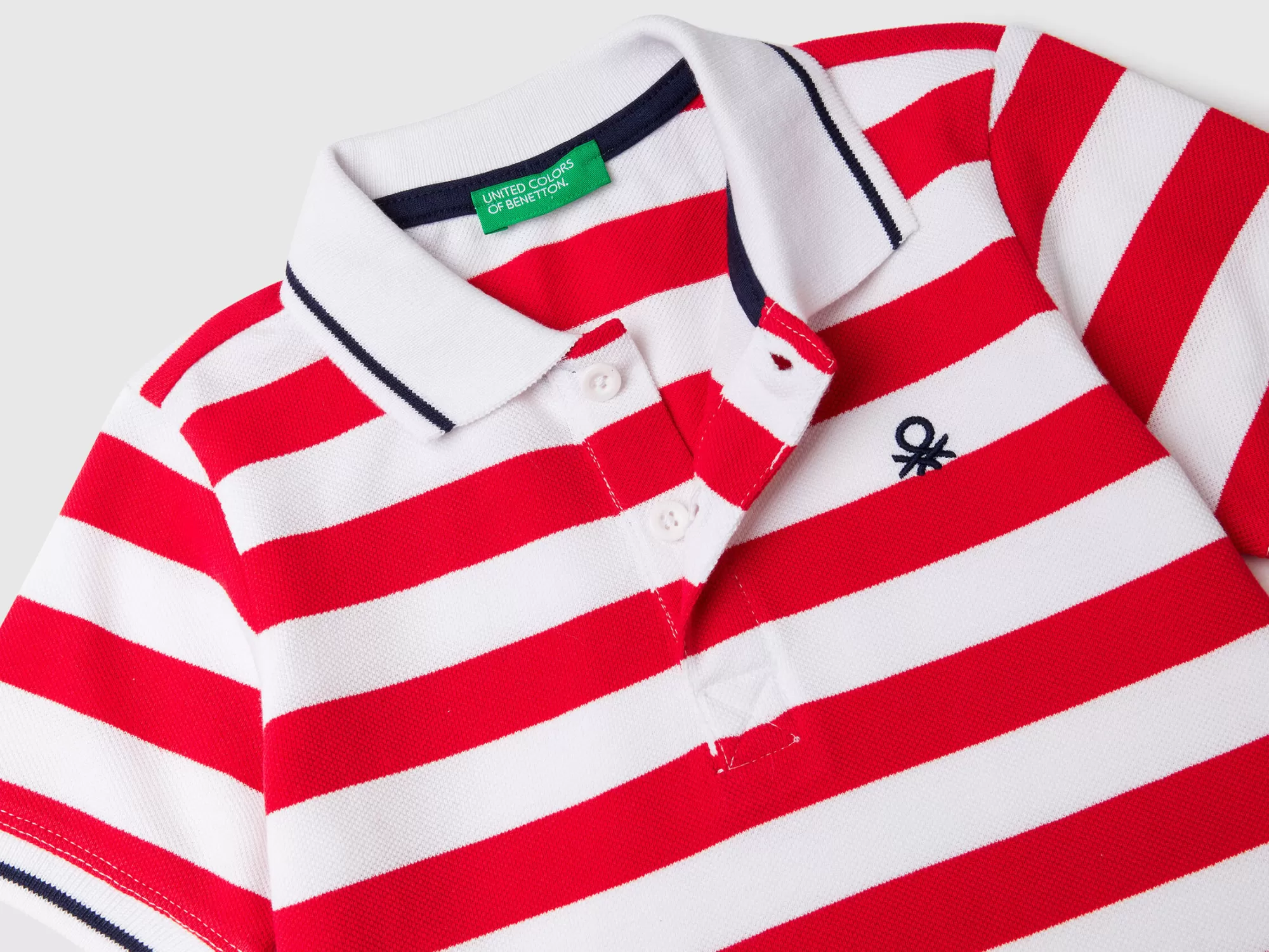 Benetton Polo De Manga Corta De Rayas-Niños Polos