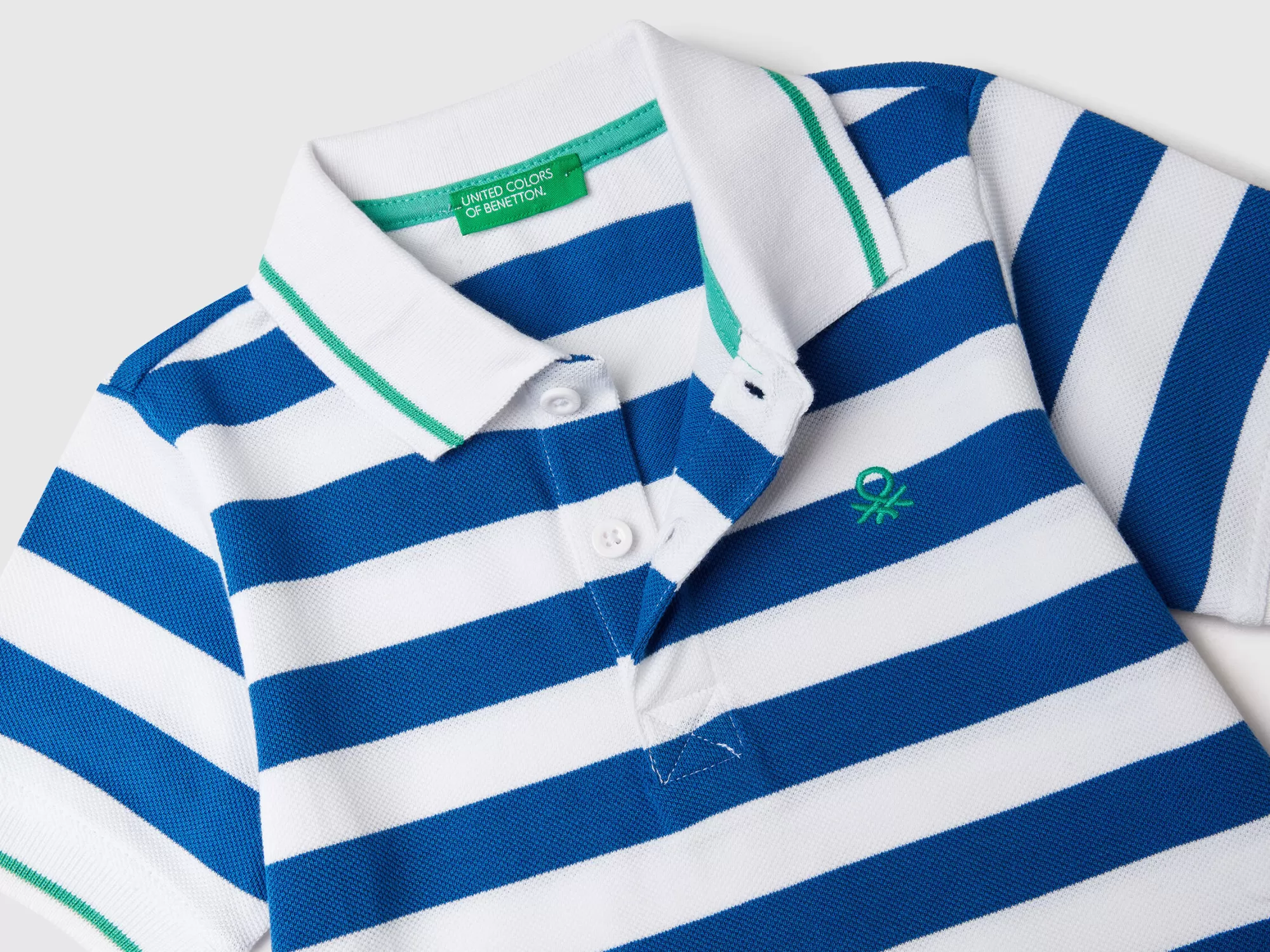 Benetton Polo De Manga Corta De Rayas-Niños Polos