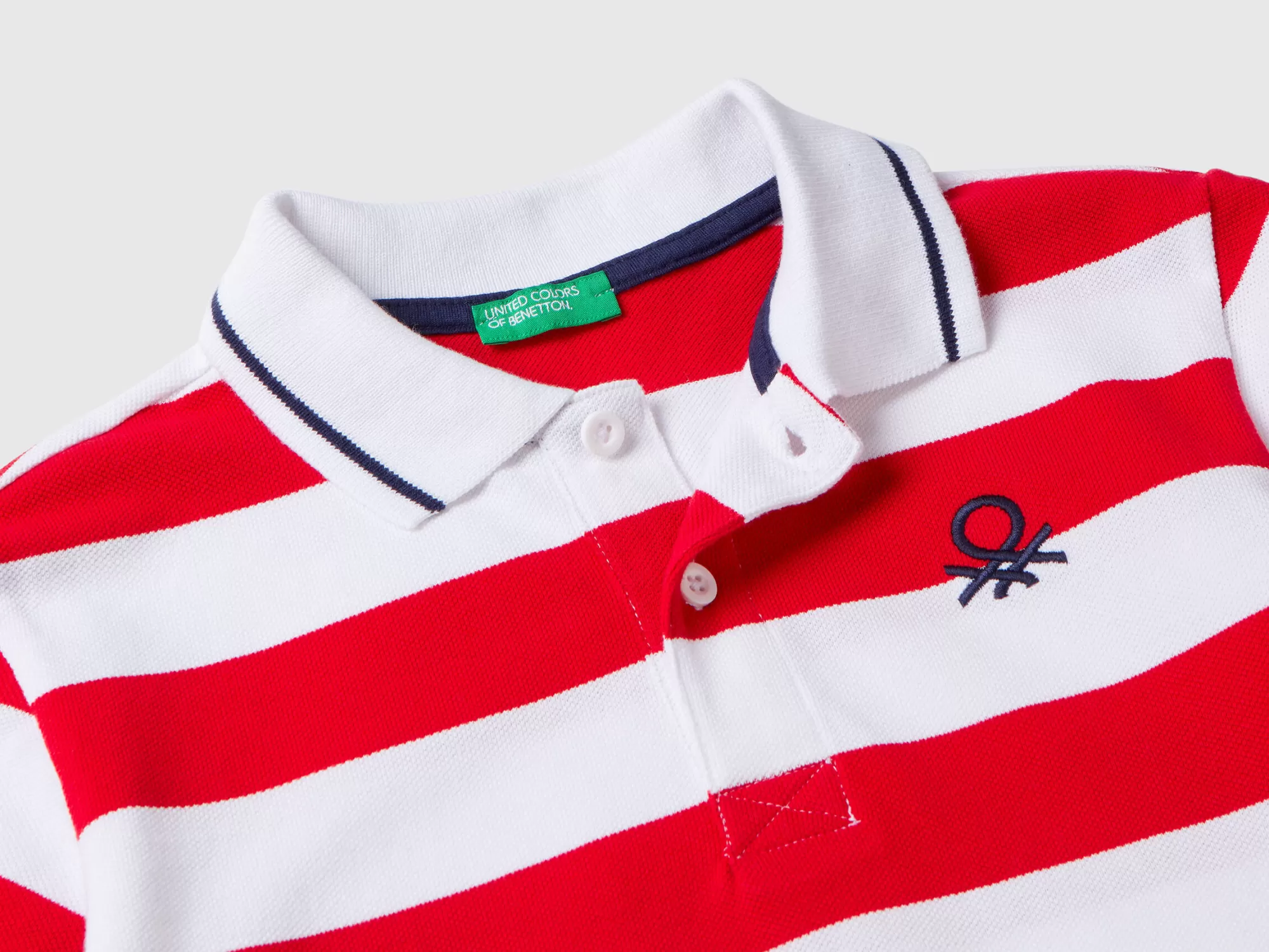 Benetton Polo De Manga Corta De Rayas-Niños Polos