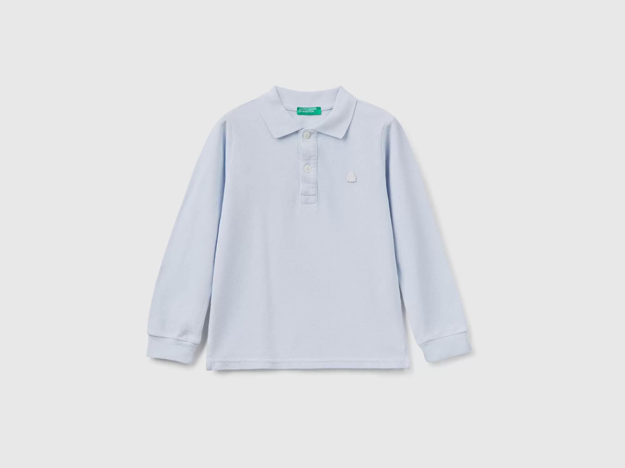 Benetton Polo De Manga Larga De Algodón Organico-Niños Polos