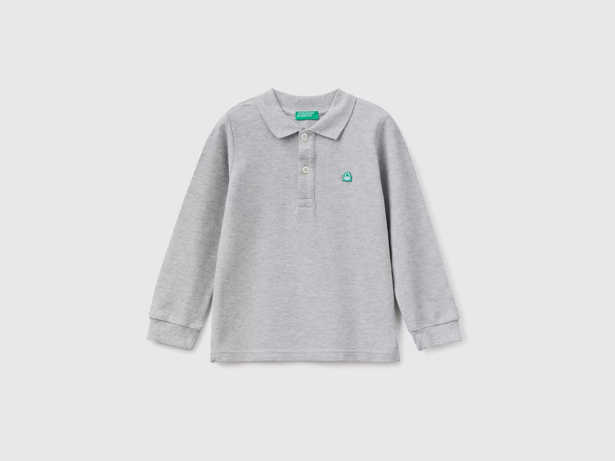 Benetton Polo De Manga Larga De Algodón Organico-Niños Polos