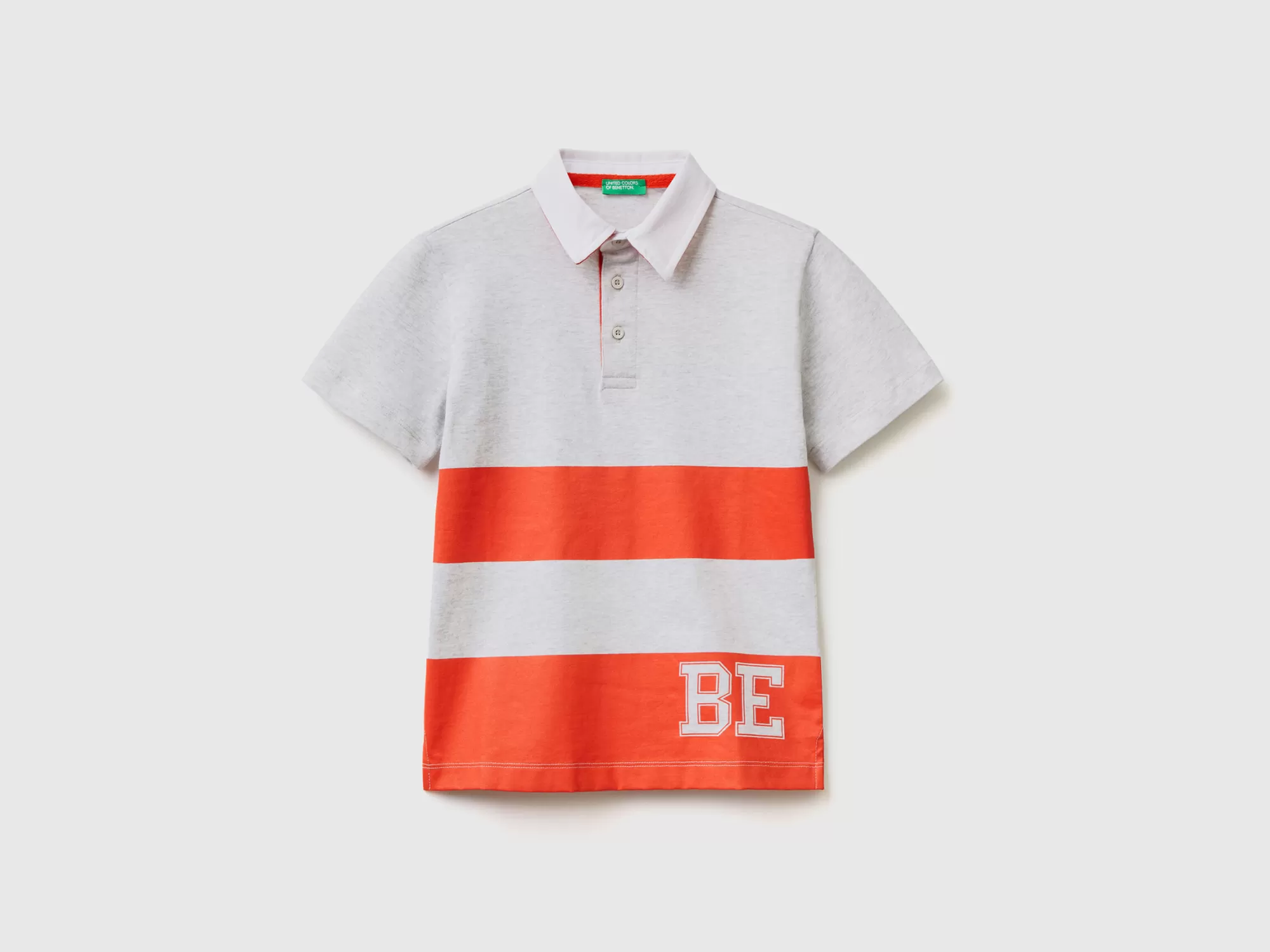 Benetton Polo De Rugby Con Estampado De Rayas-Niños Polos