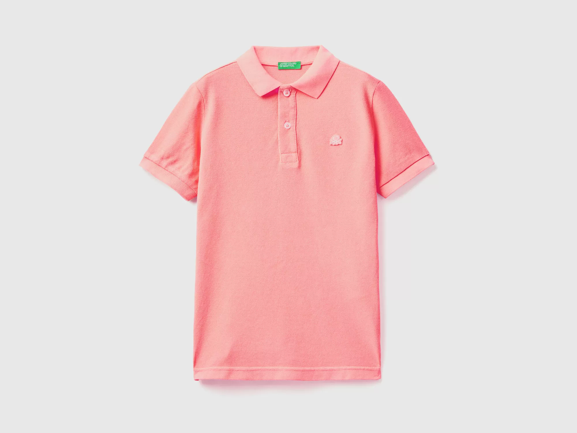 Benetton Polo Fluor De Algodón Organico-Niños Polos