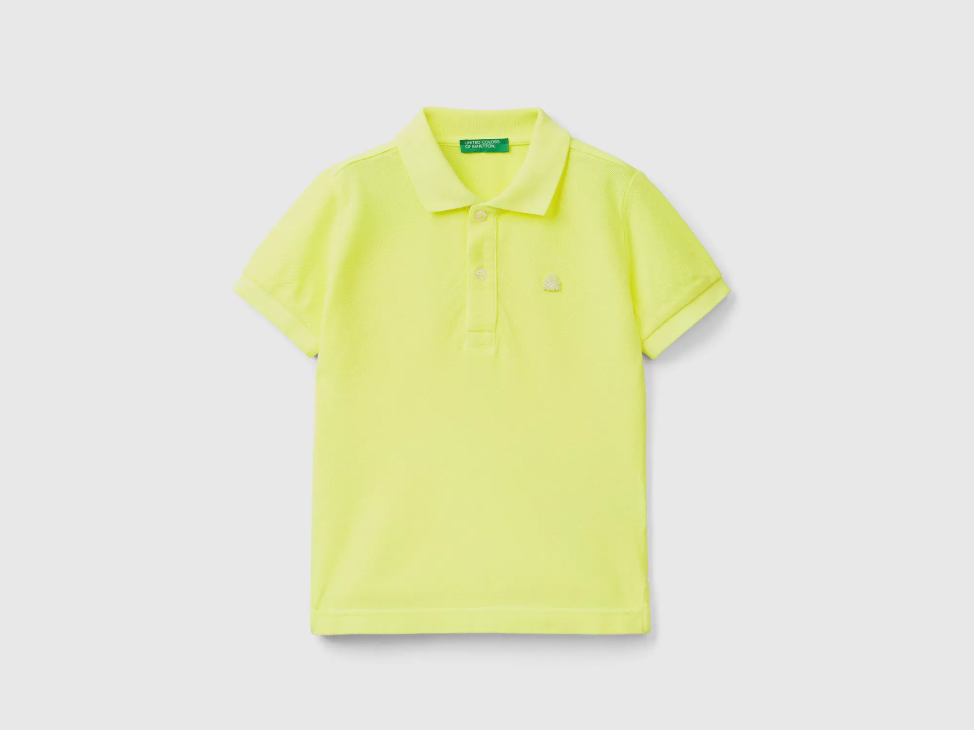 Benetton Polo Fluor De Algodón Organico-Niños Polos