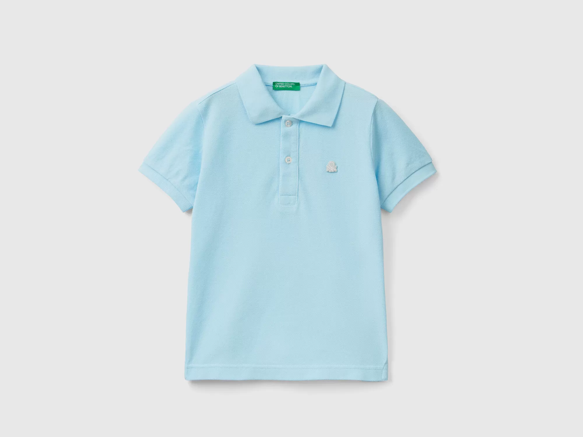 Benetton Polo Fluor De Algodón Organico-Niños Polos