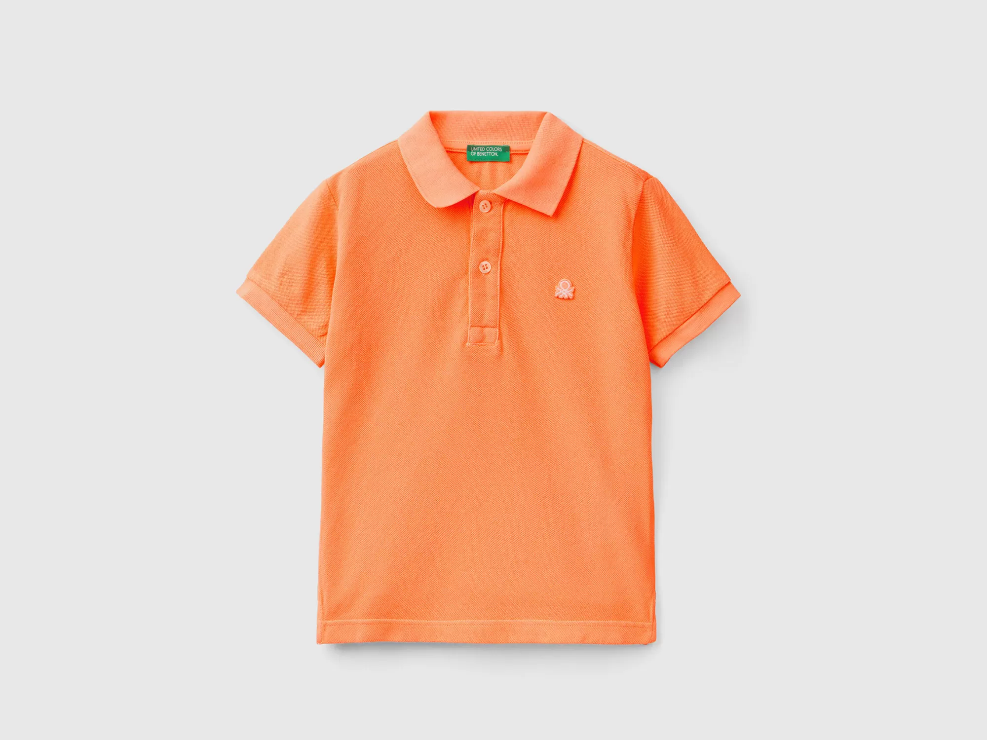 Benetton Polo Fluor De Algodón Organico-Niños Polos