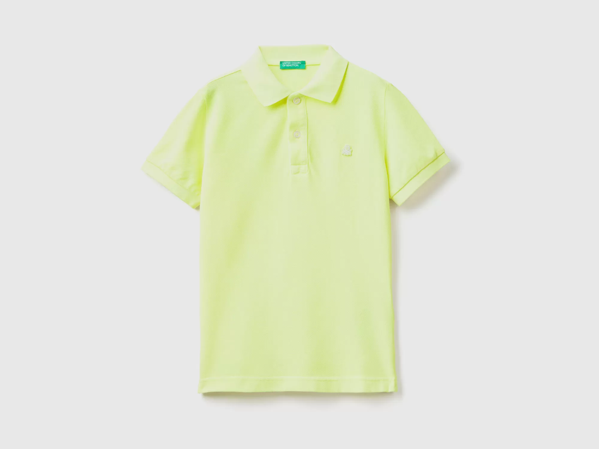 Benetton Polo Fluor De Algodón Organico-Niños Polos