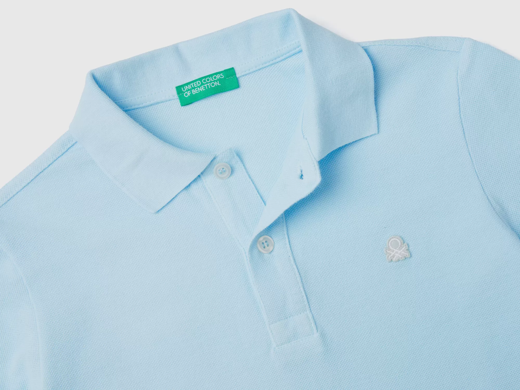 Benetton Polo Fluor De Algodón Organico-Niños Polos