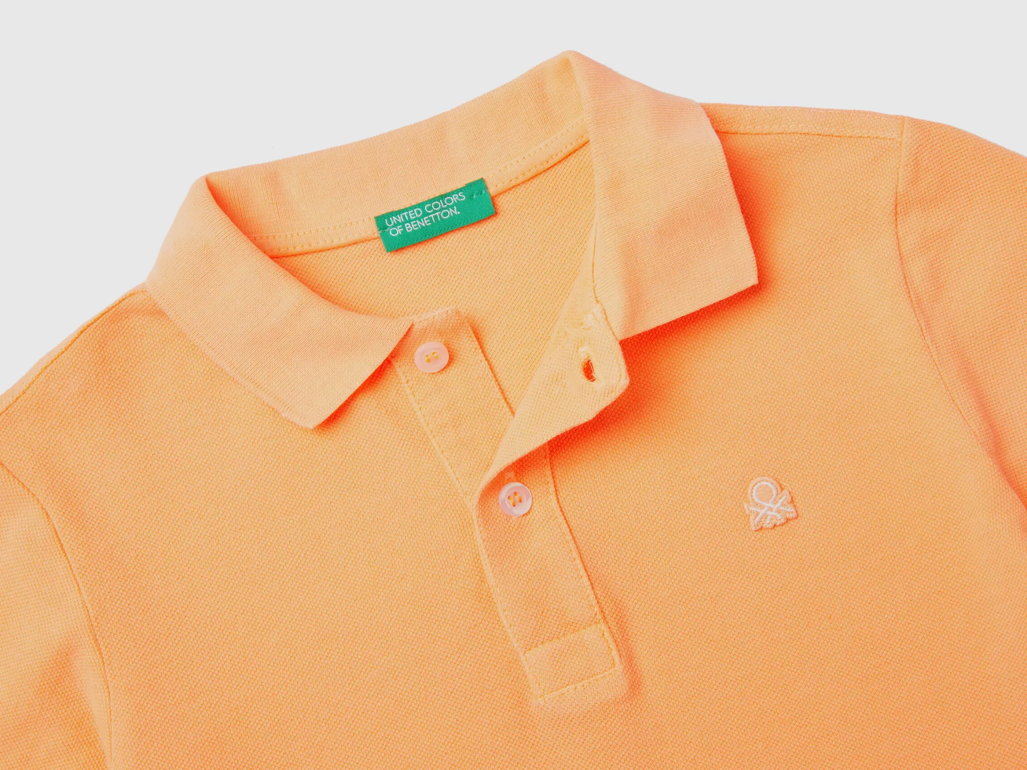 Benetton Polo Fluor De Algodón Organico-Niños Polos