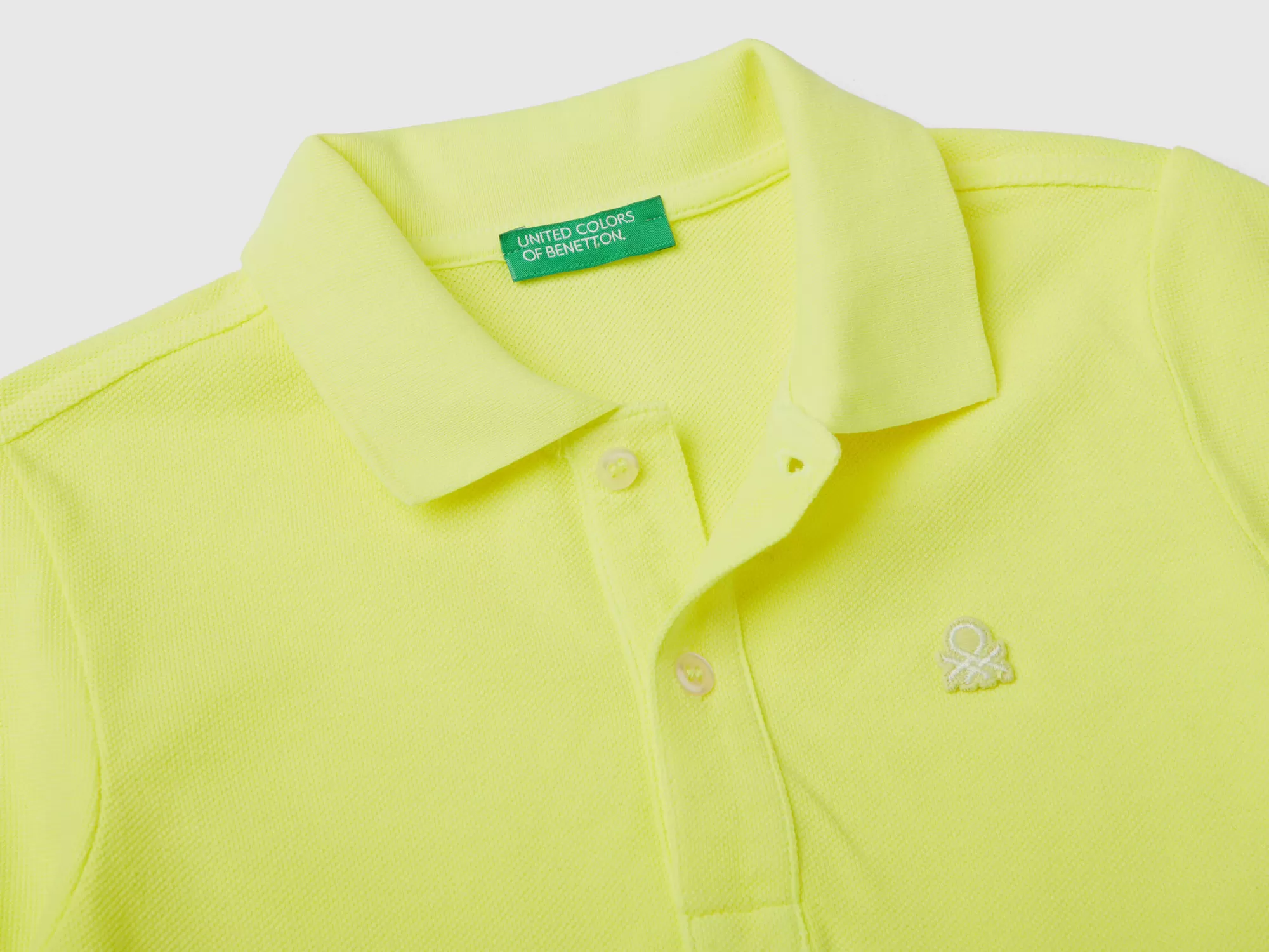 Benetton Polo Fluor De Algodón Organico-Niños Polos