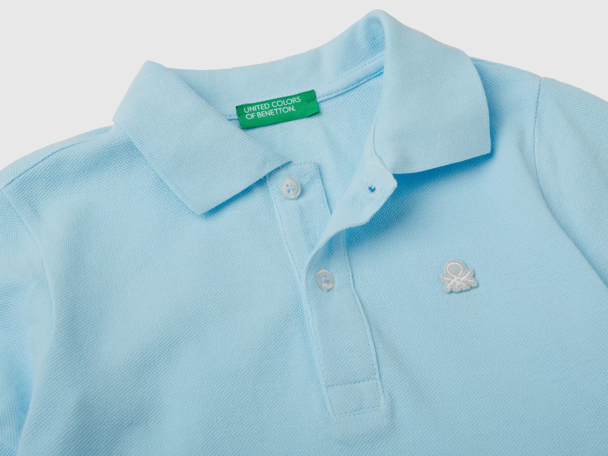 Benetton Polo Fluor De Algodón Organico-Niños Polos