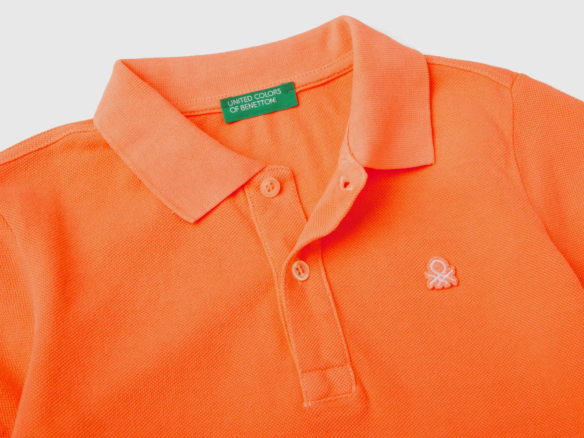 Benetton Polo Fluor De Algodón Organico-Niños Polos