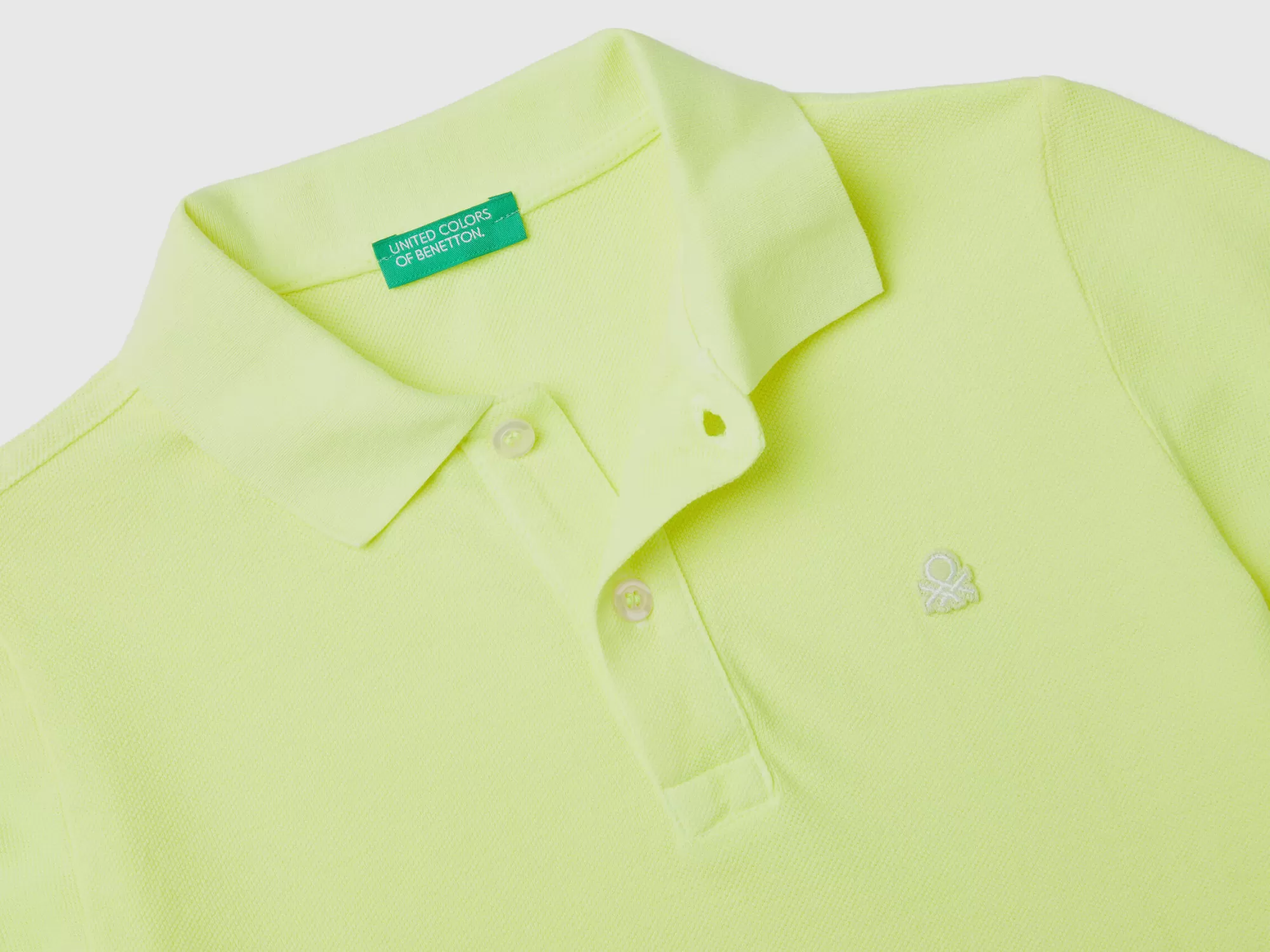 Benetton Polo Fluor De Algodón Organico-Niños Polos