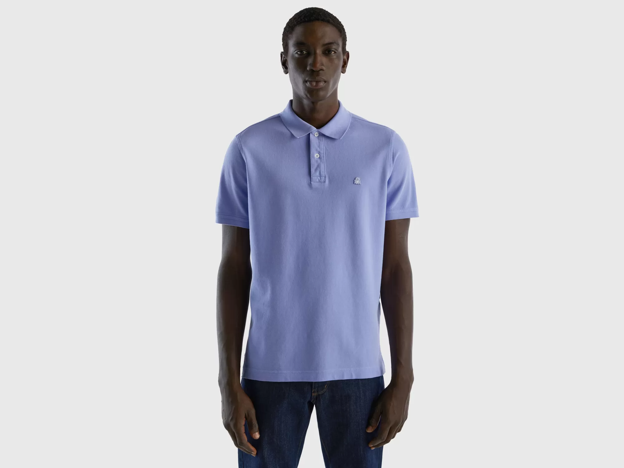 Benetton Polo Morado Bigaro Regular Fit-Hombre Polos