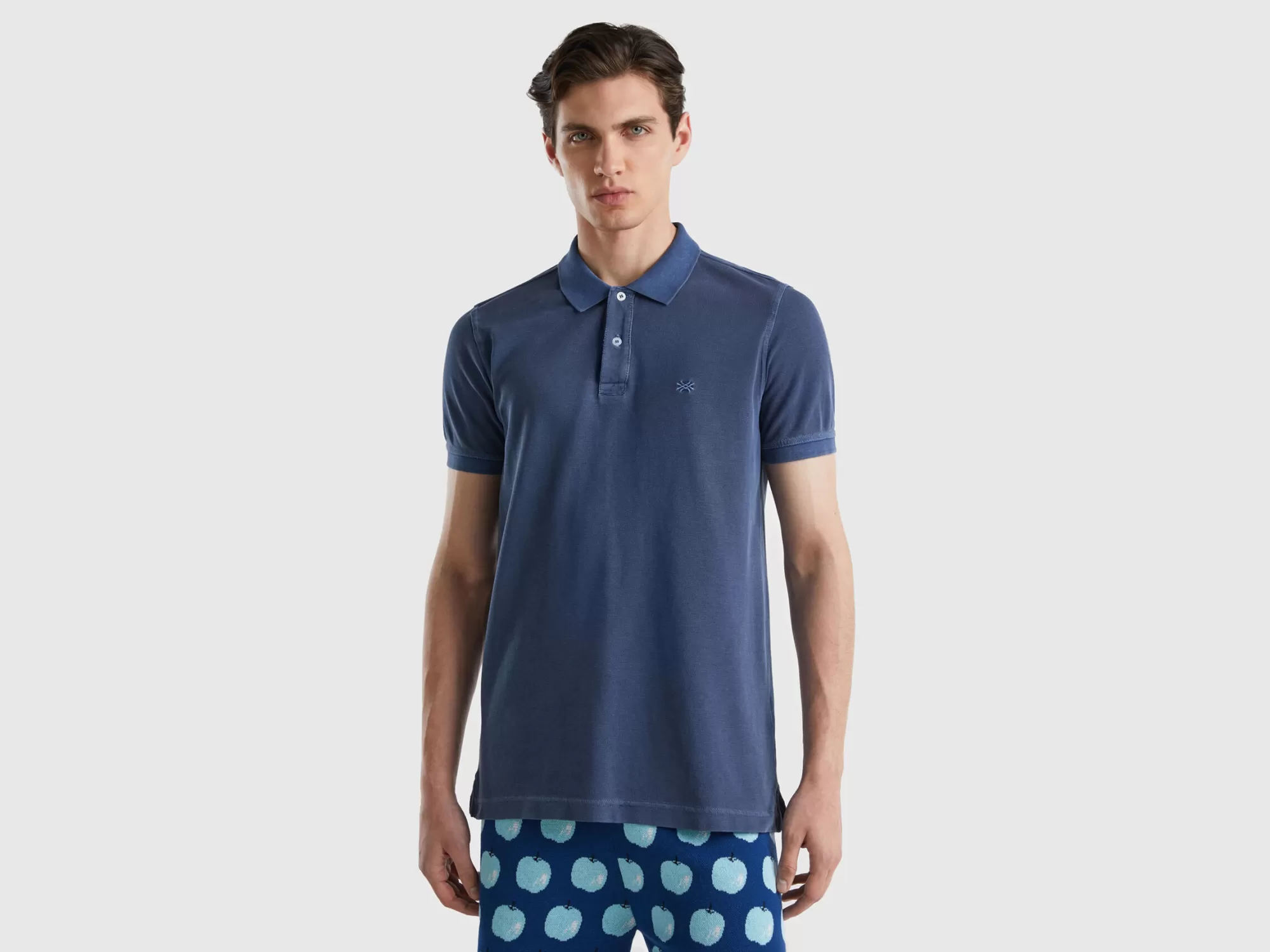 Benetton Polo Regular Fit De 100 % Algodón Organico-Hombre Polos