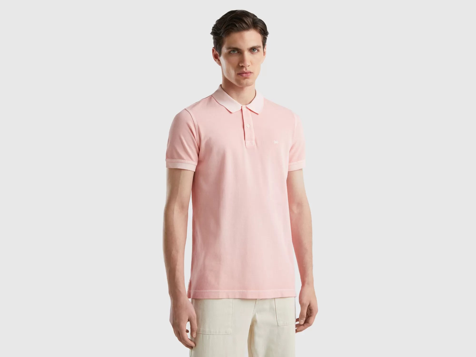 Benetton Polo Regular Fit De 100 % Algodón Organico-Hombre Polos