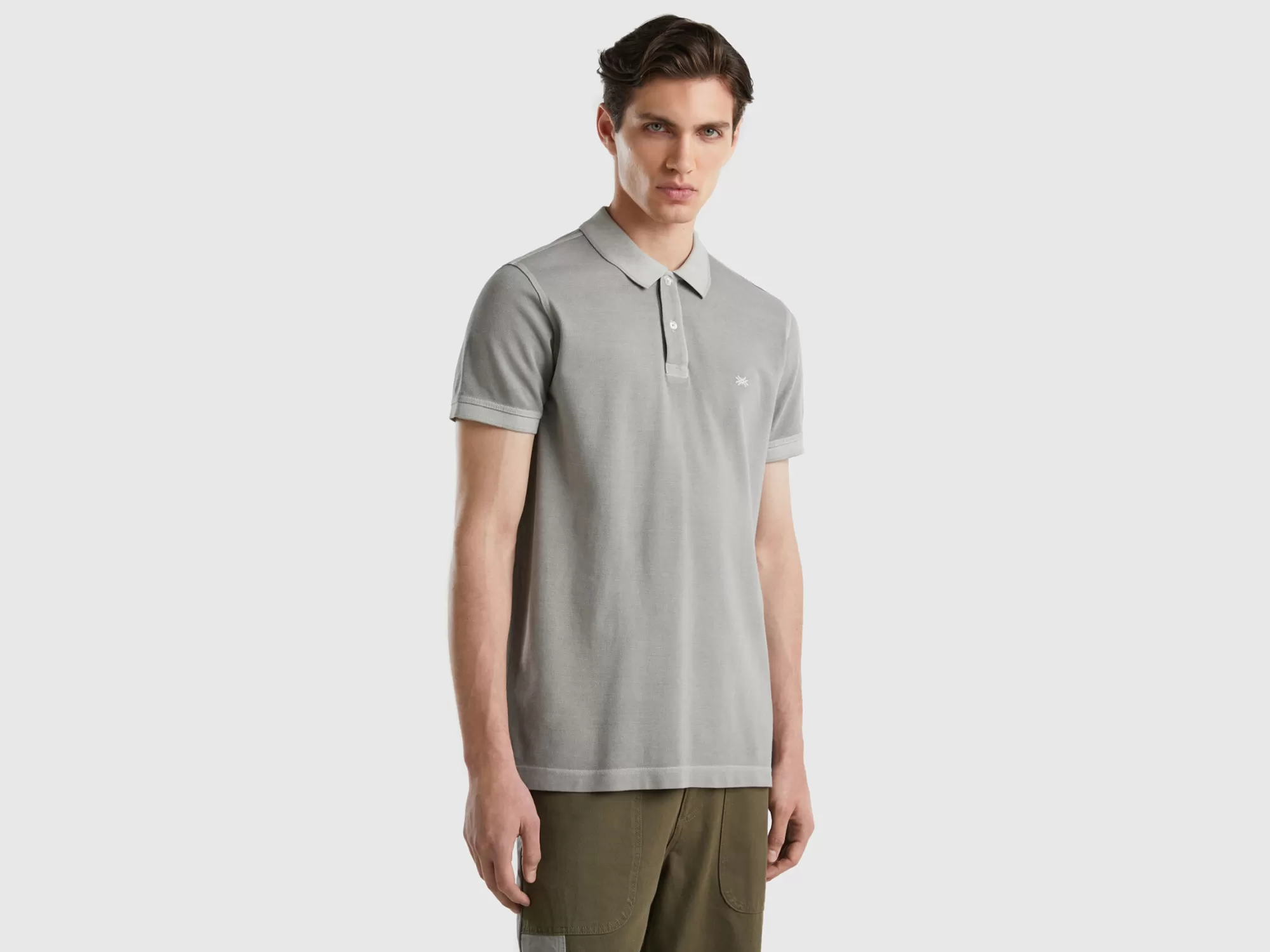 Benetton Polo Regular Fit De 100 % Algodón Organico-Hombre Polos