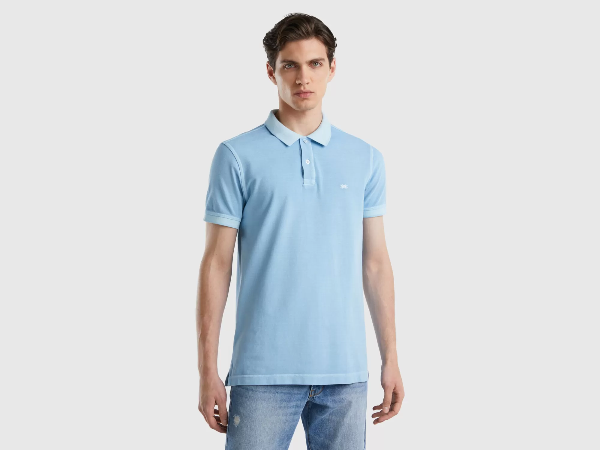 Benetton Polo Regular Fit De 100 % Algodón Organico-Hombre Polos