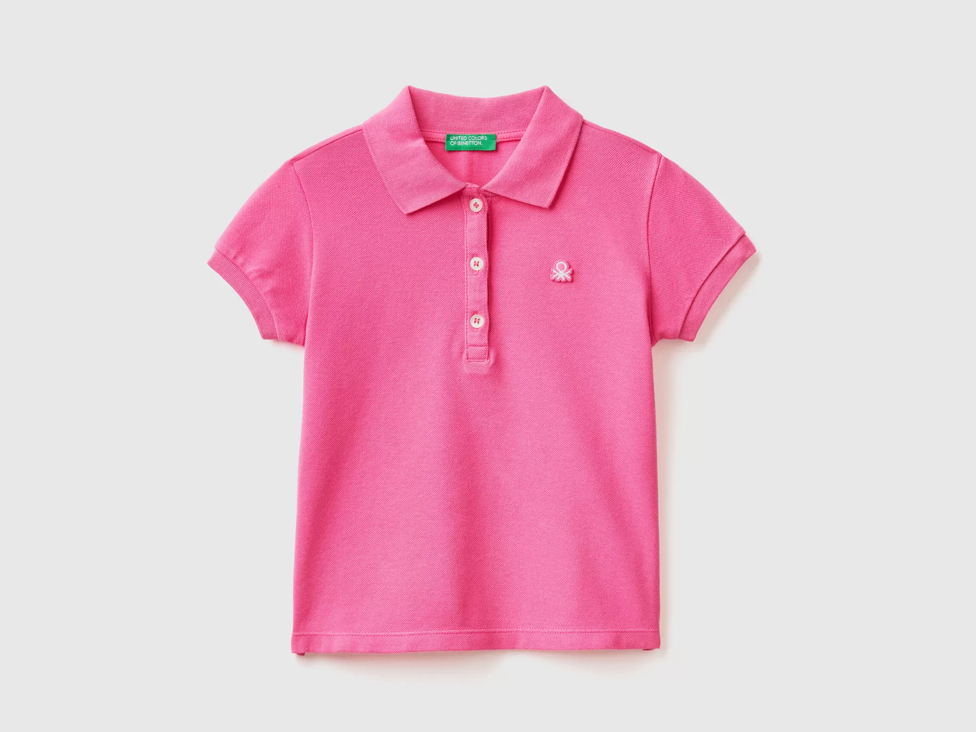 Benetton Polo Regular Fit De Algodón Organico-Niños Camisetas Y Camisas