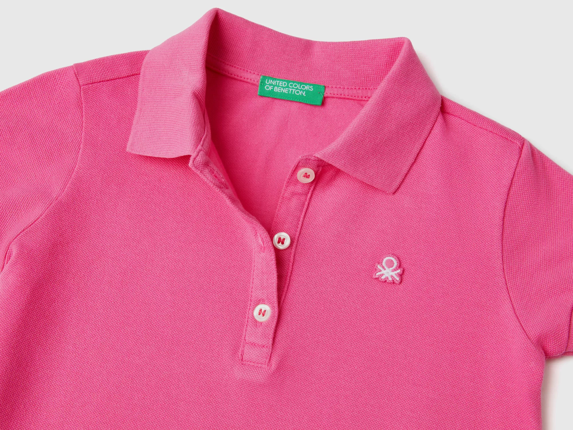 Benetton Polo Regular Fit De Algodón Organico-Niños Camisetas Y Camisas