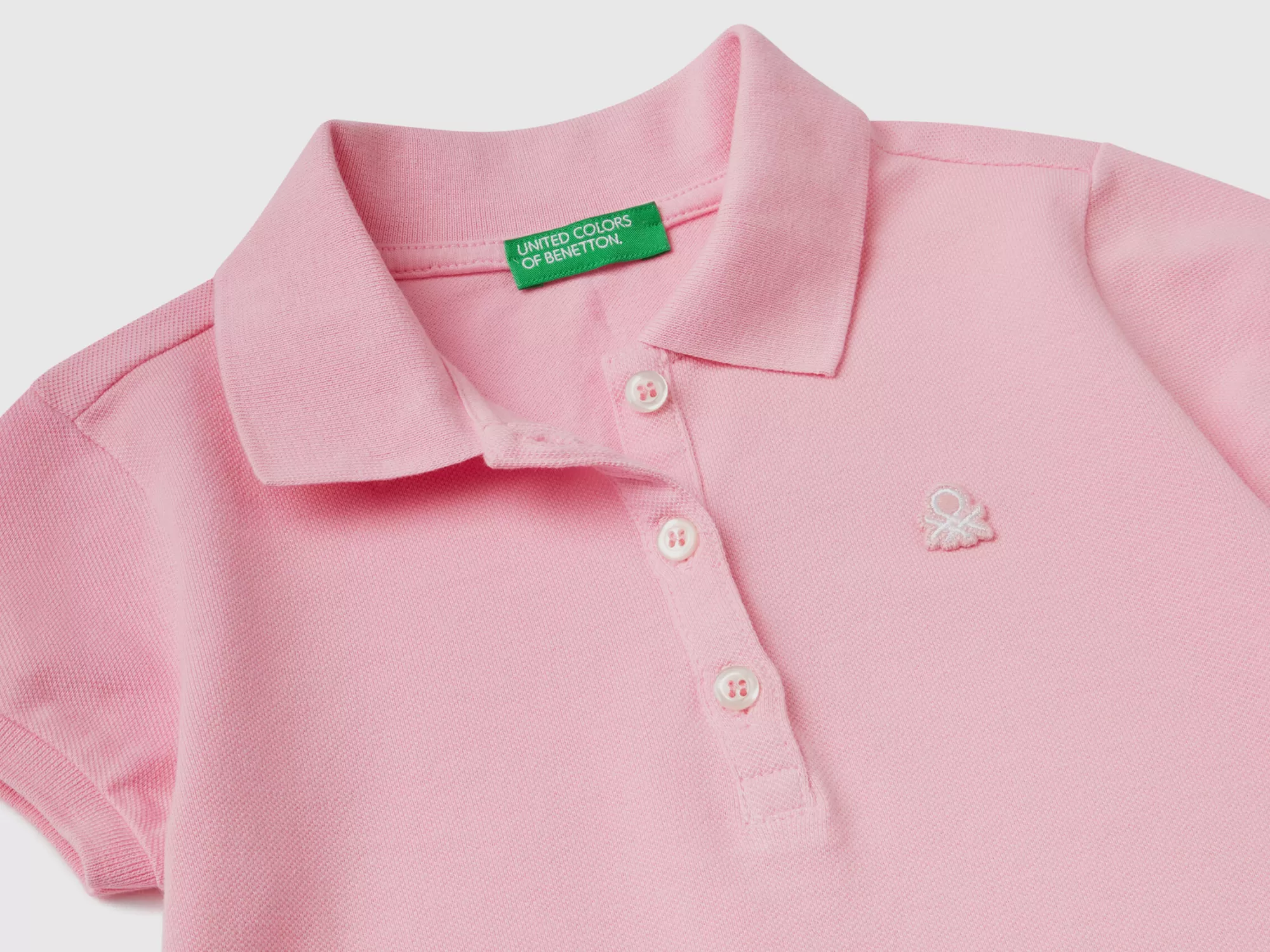 Benetton Polo Regular Fit De Algodón Organico-Niños Camisetas Y Camisas