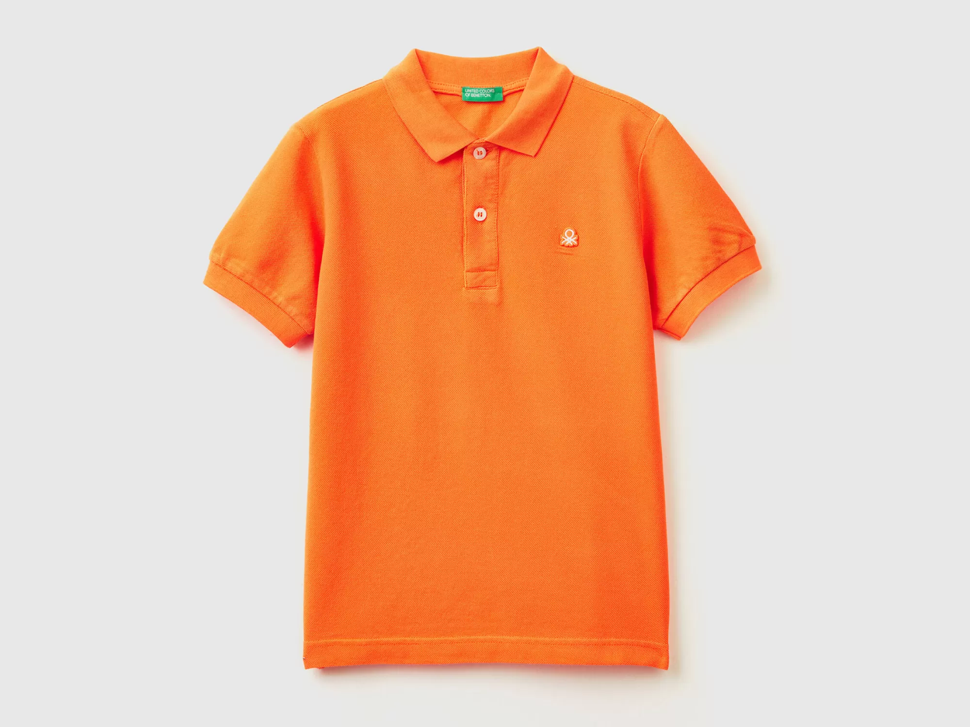 Benetton Polo Slim Fit De 100 % Algodón Organico-Niños Polos