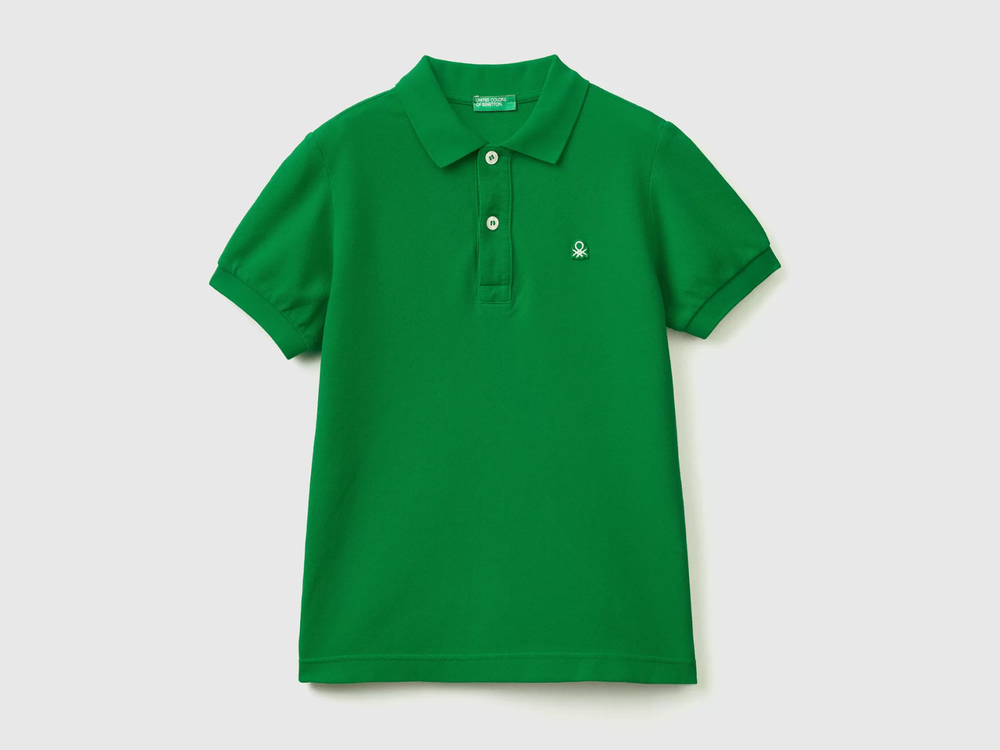 Benetton Polo Slim Fit De 100 % Algodón Organico-Niños Polos