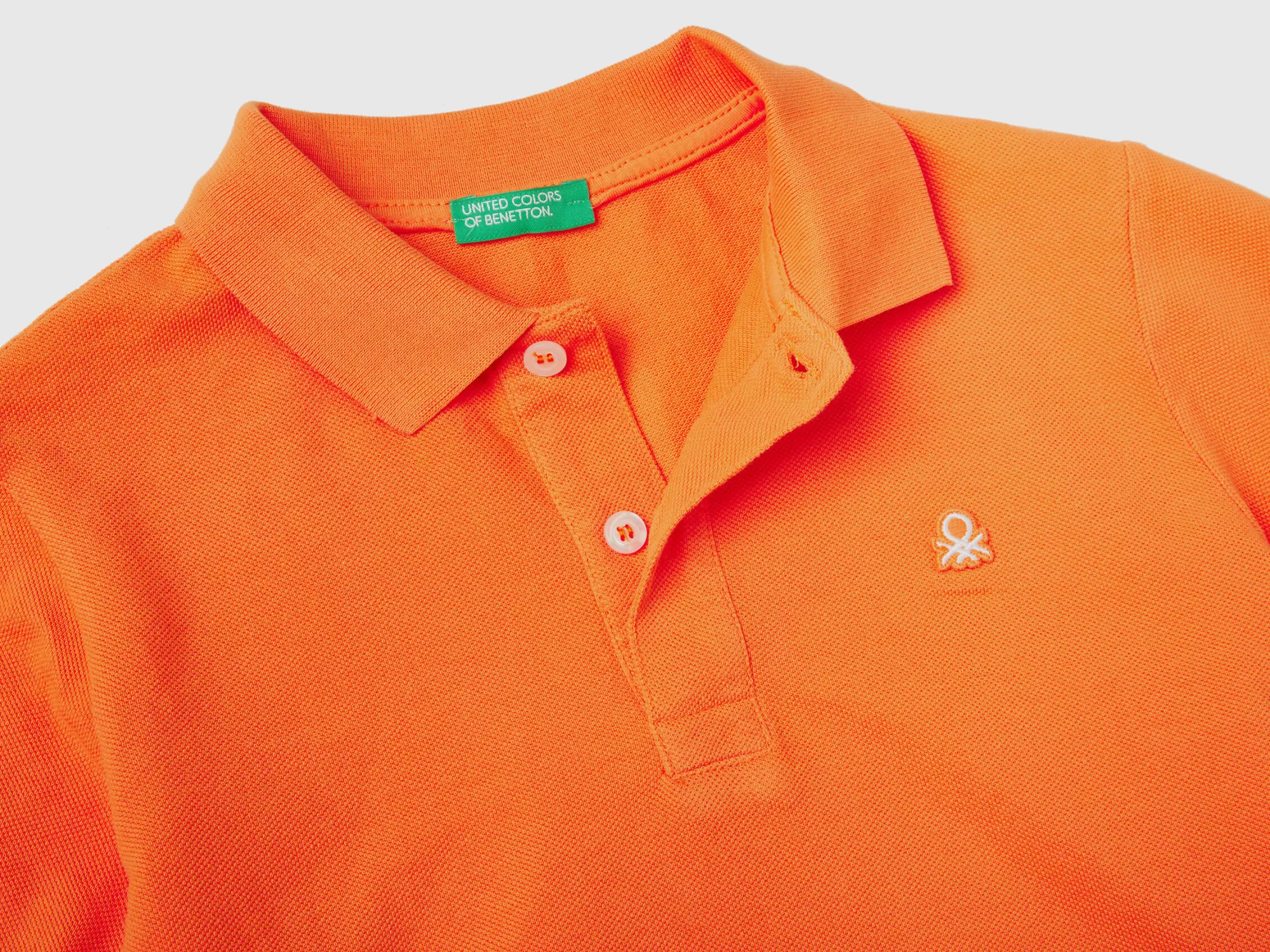 Benetton Polo Slim Fit De 100 % Algodón Organico-Niños Polos