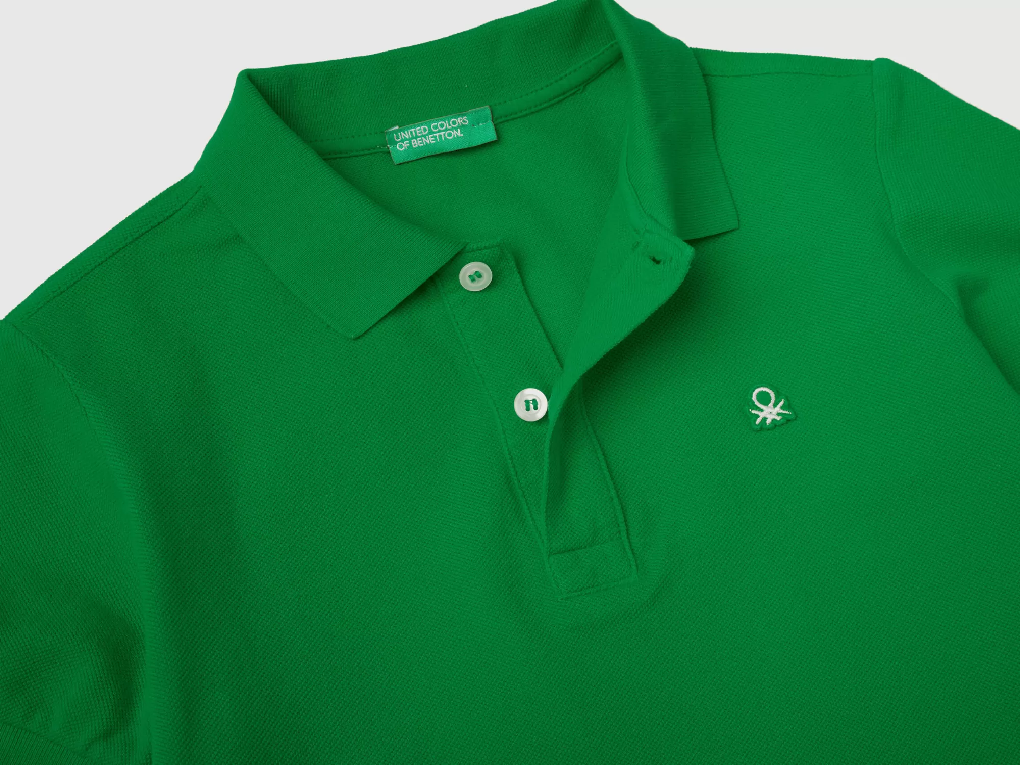 Benetton Polo Slim Fit De 100 % Algodón Organico-Niños Polos