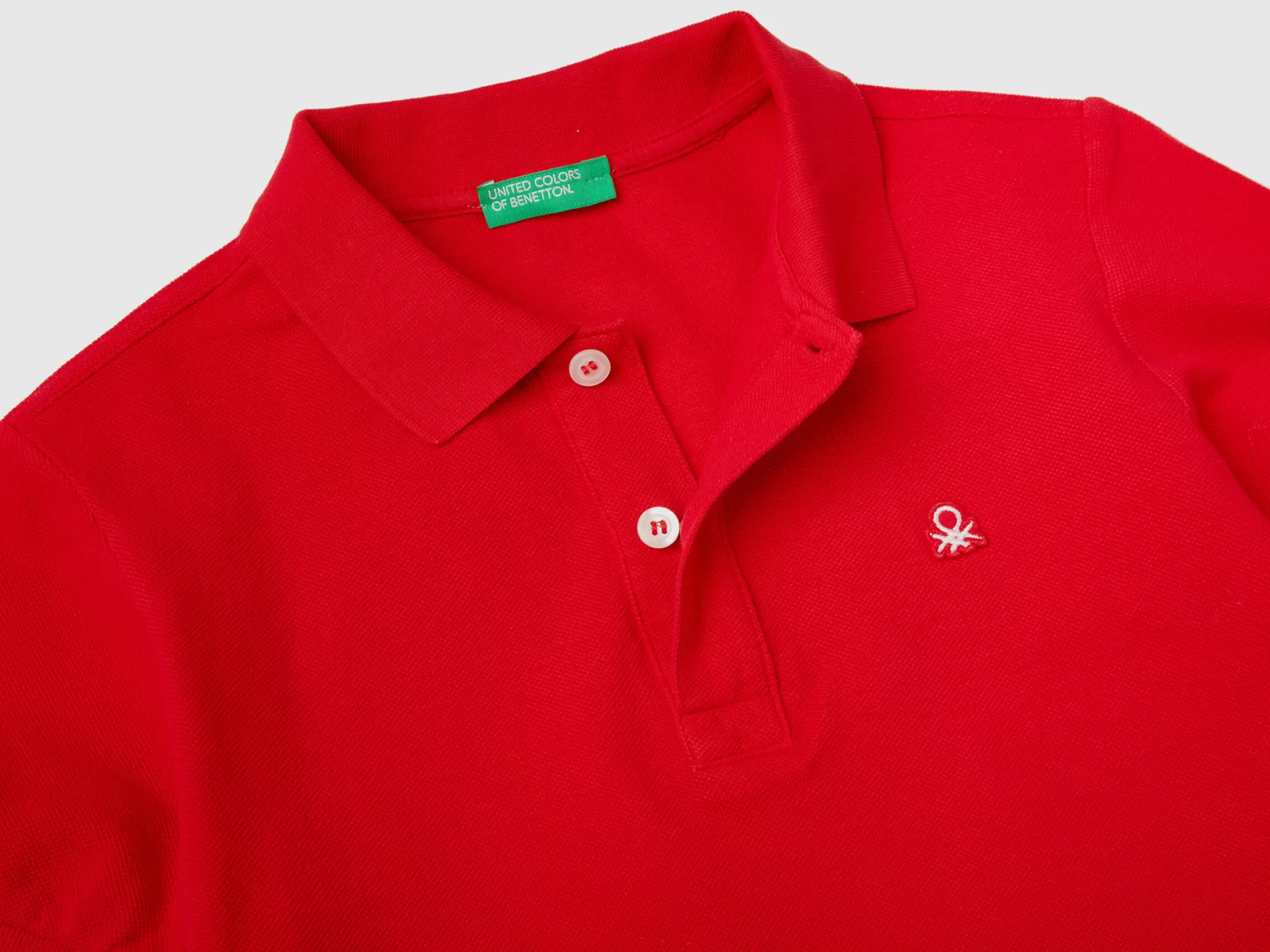 Benetton Polo Slim Fit De 100 % Algodón Organico-Niños Polos